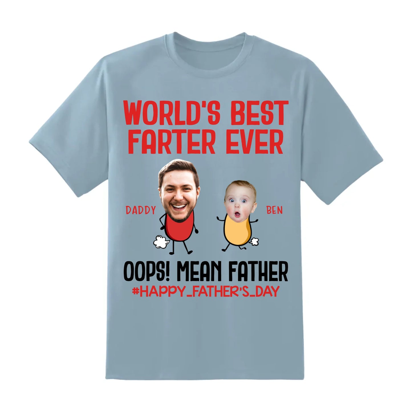 WORLD'S BEST FARTER EVER, PERSONALIZED SHIRT, HAPPY FATHER'S DAY - Custom Choo