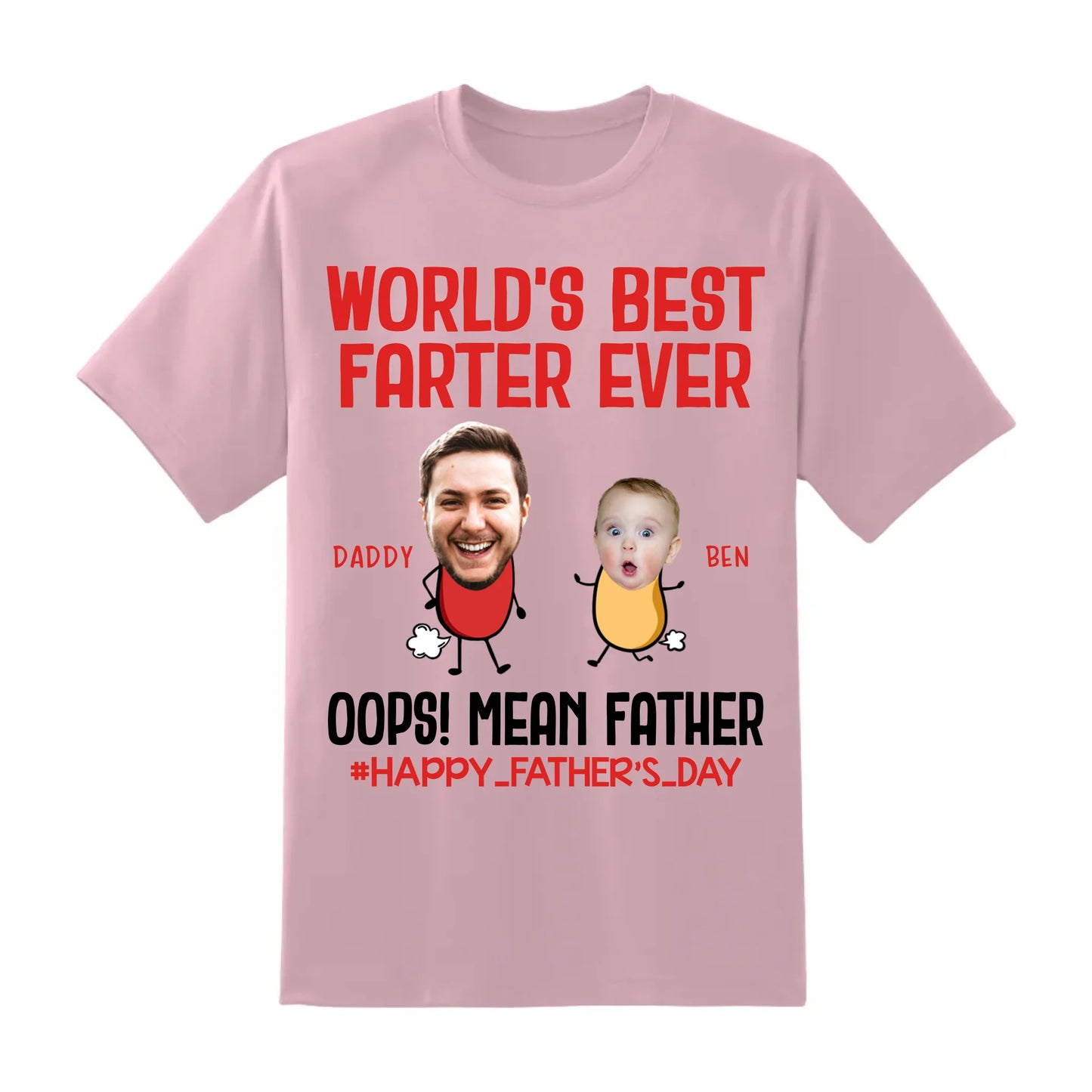 WORLD'S BEST FARTER EVER, PERSONALIZED SHIRT, HAPPY FATHER'S DAY - Custom Choo