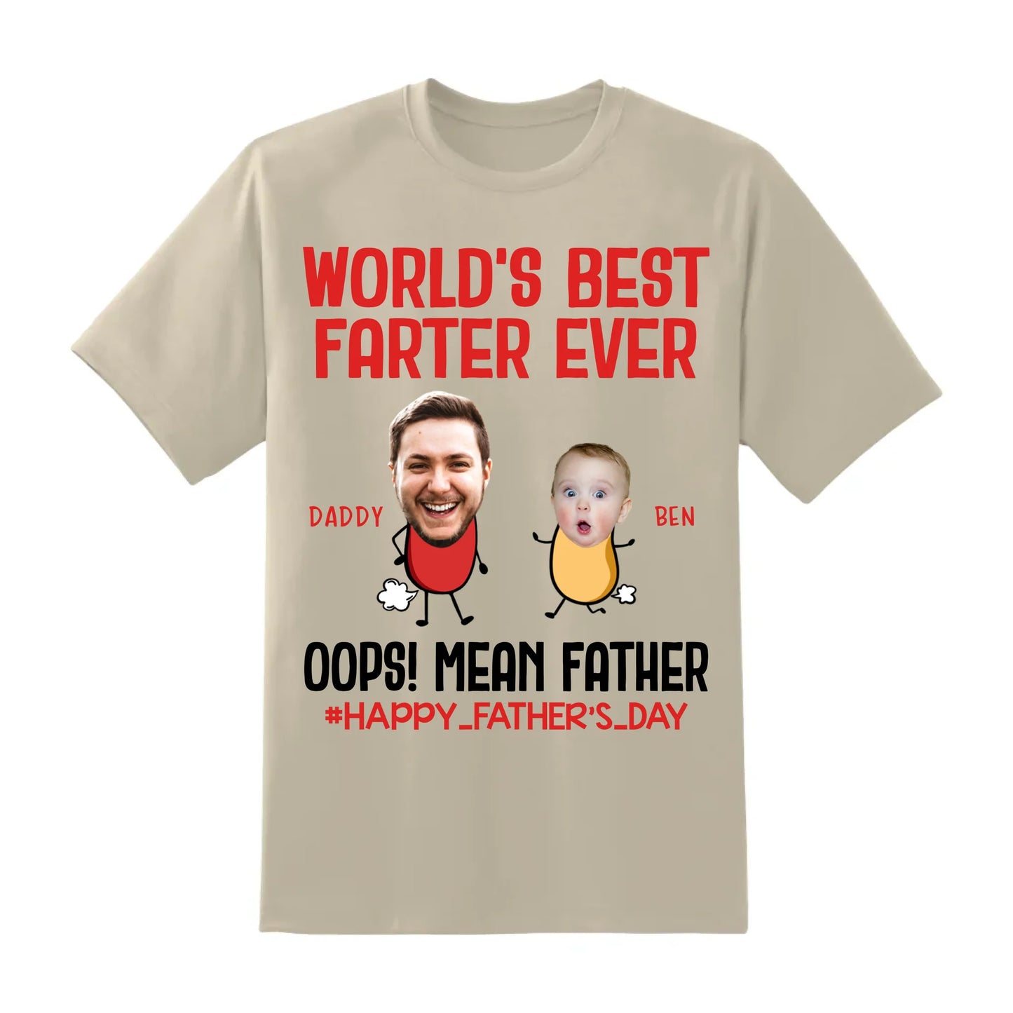 WORLD'S BEST FARTER EVER, PERSONALIZED SHIRT, HAPPY FATHER'S DAY - Custom Choo