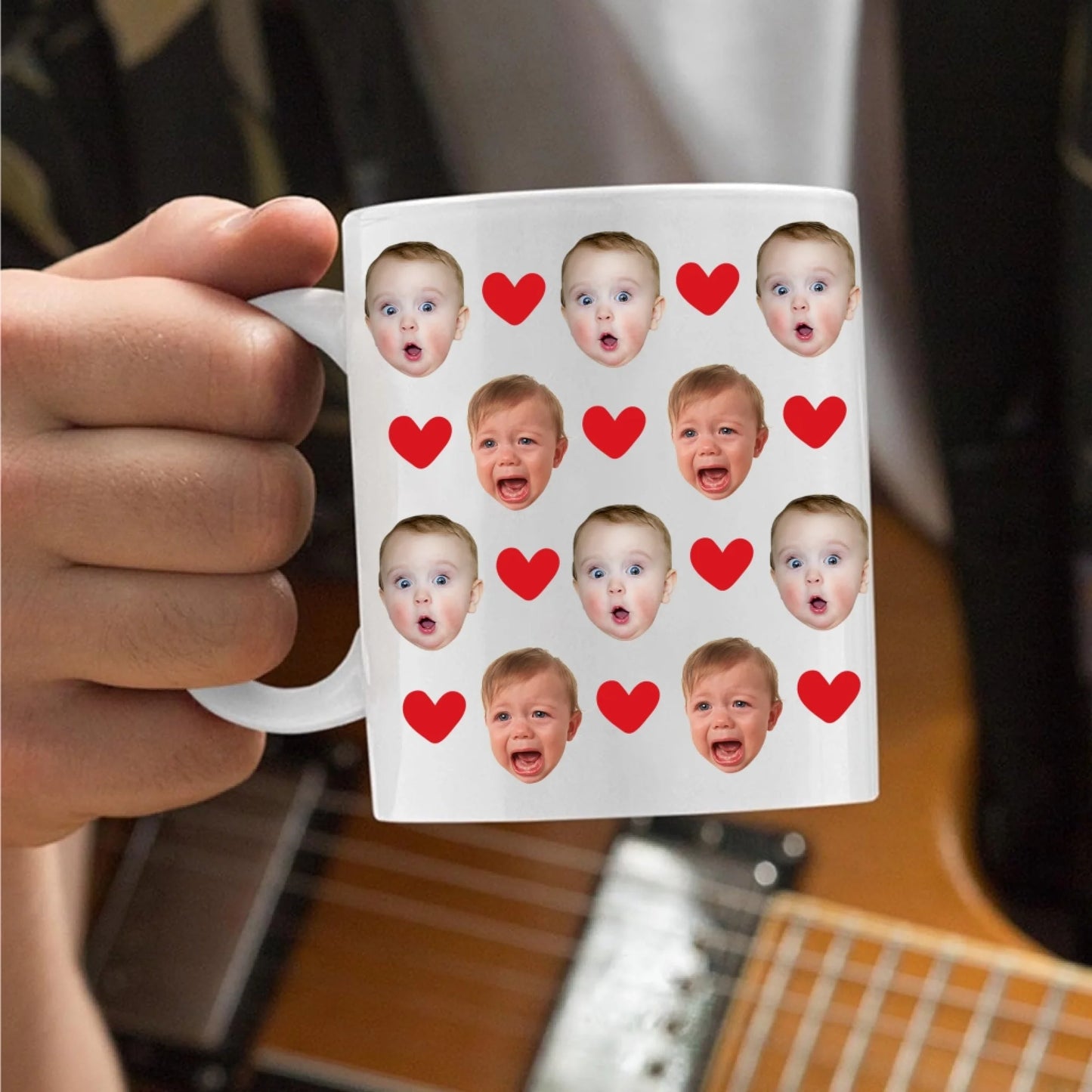 Baby Face Mug, Personalized Face Mug, Your Dogs Face Mug, Your Husband's Face Mug, Father's Day Gift - Custom Choo