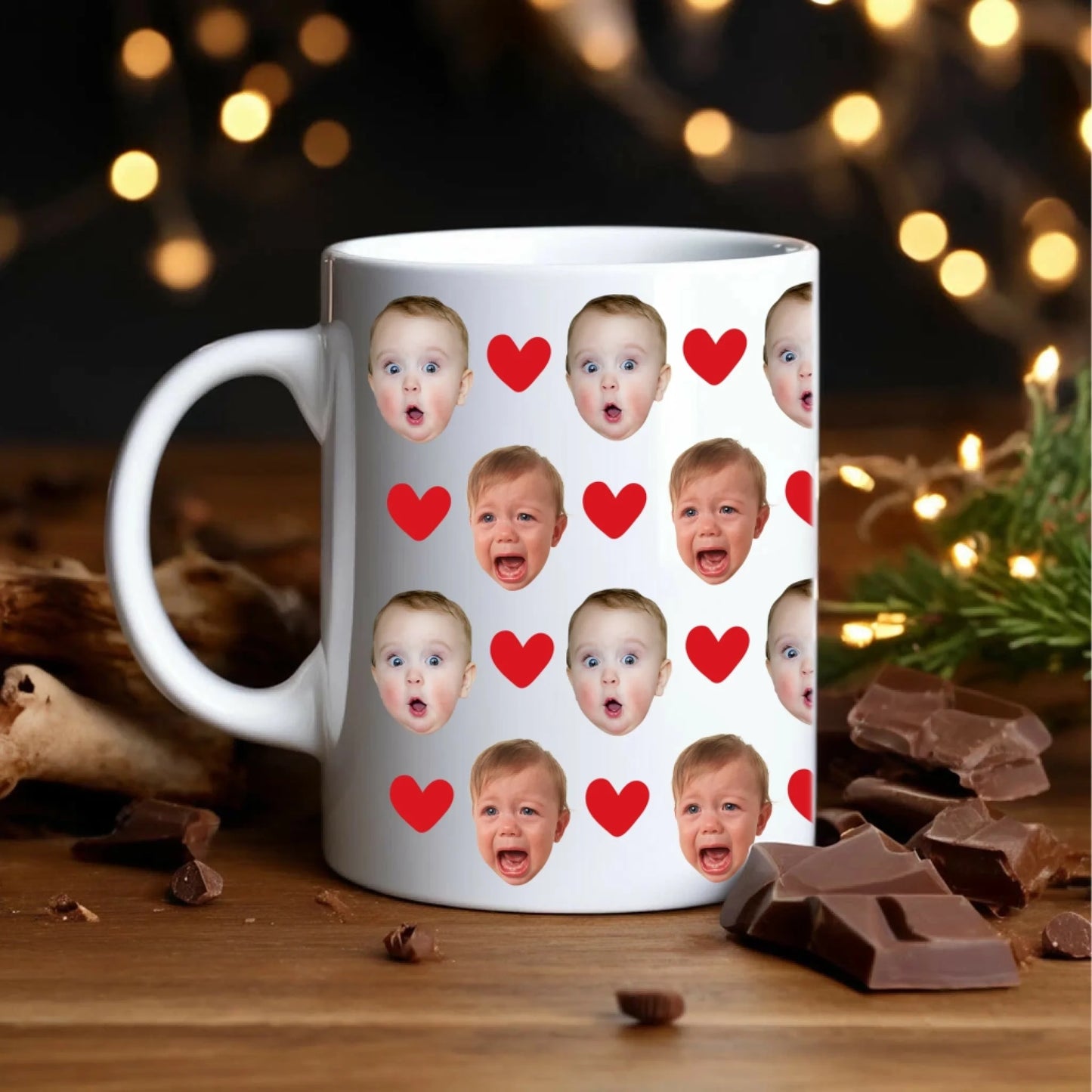 Baby Face Mug, Personalized Face Mug, Your Dogs Face Mug, Your Husband's Face Mug, Father's Day Gift - Custom Choo