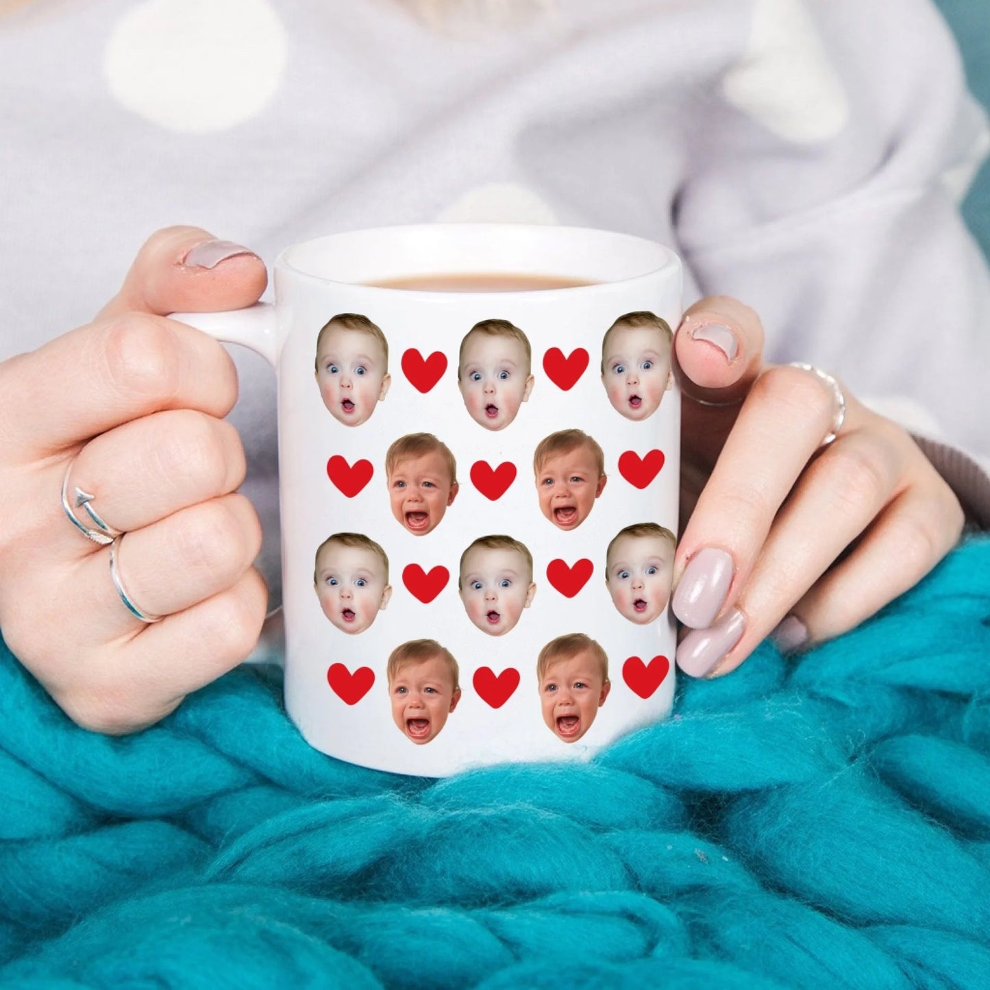 Baby Face Mug, Personalized Face Mug, Your Dogs Face Mug, Your Husband's Face Mug, Father's Day Gift - Custom Choo