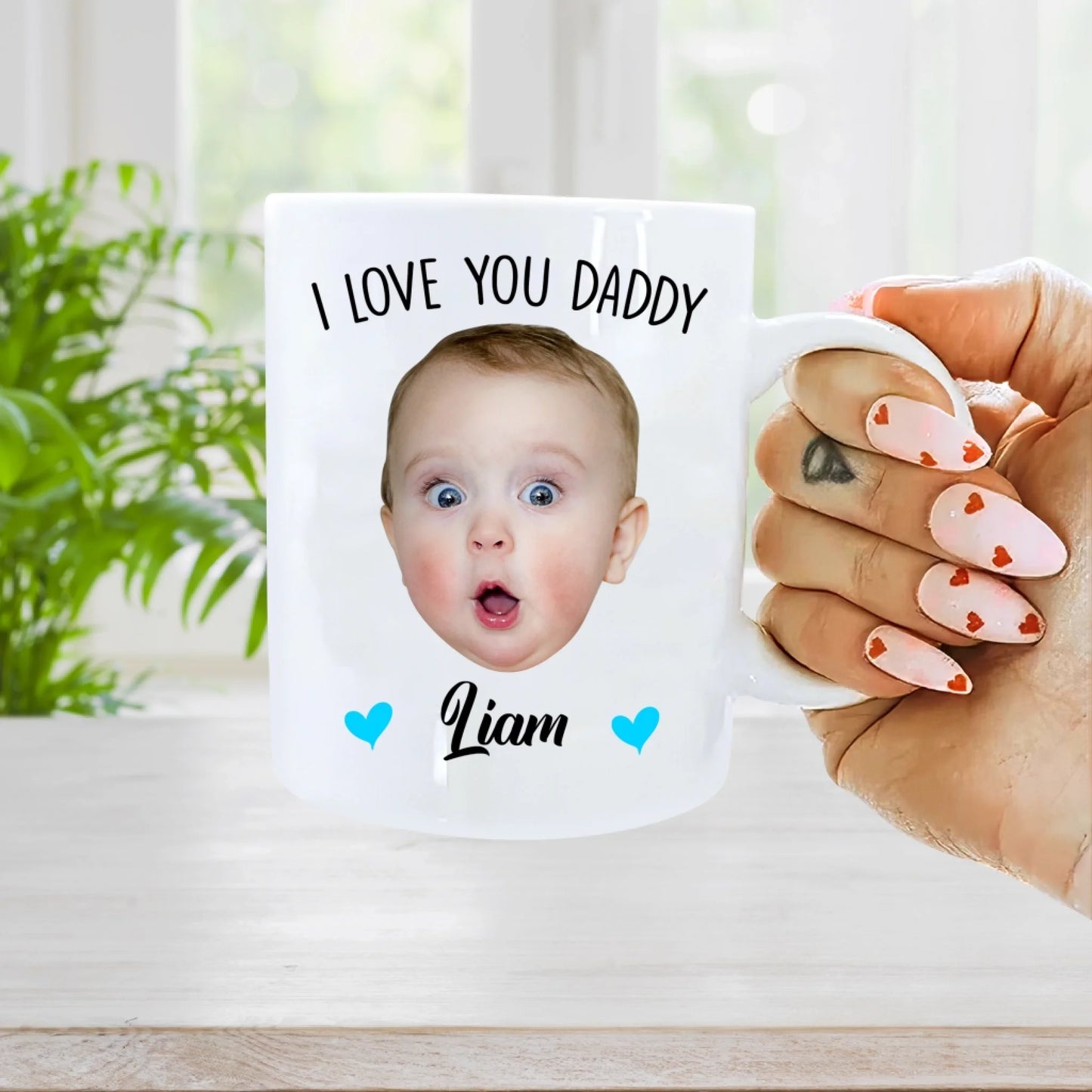 Our First Father's Day Together, Personalized Kid Photo and Kid Name, Best Gift For Dad - Custom Choo
