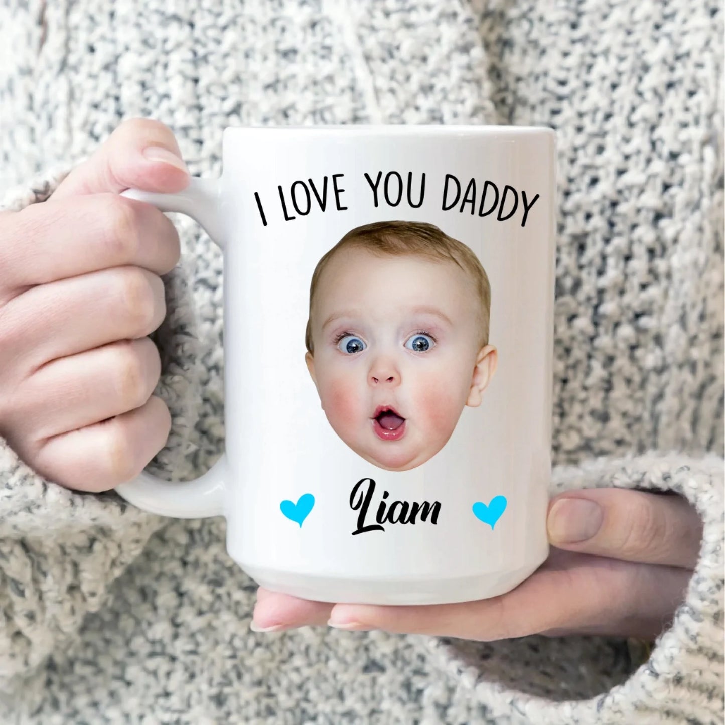 Our First Father's Day Together, Personalized Kid Photo and Kid Name, Best Gift For Dad - Custom Choo