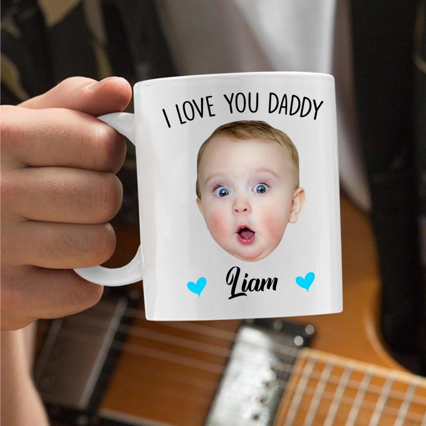 Our First Father's Day Together, Personalized Kid Photo and Kid Name, Best Gift For Dad - Custom Choo