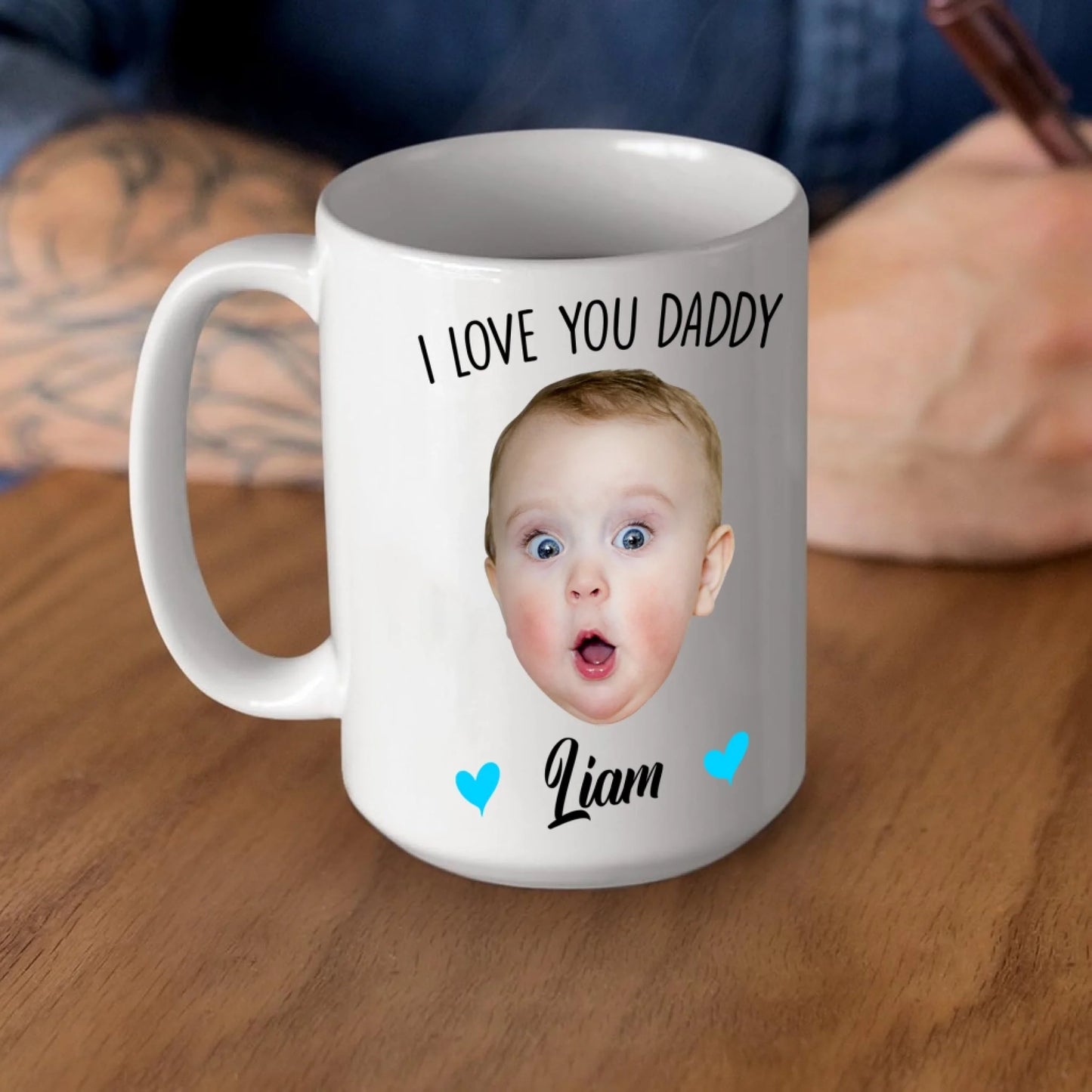 Our First Father's Day Together, Personalized Kid Photo and Kid Name, Best Gift For Dad - Custom Choo