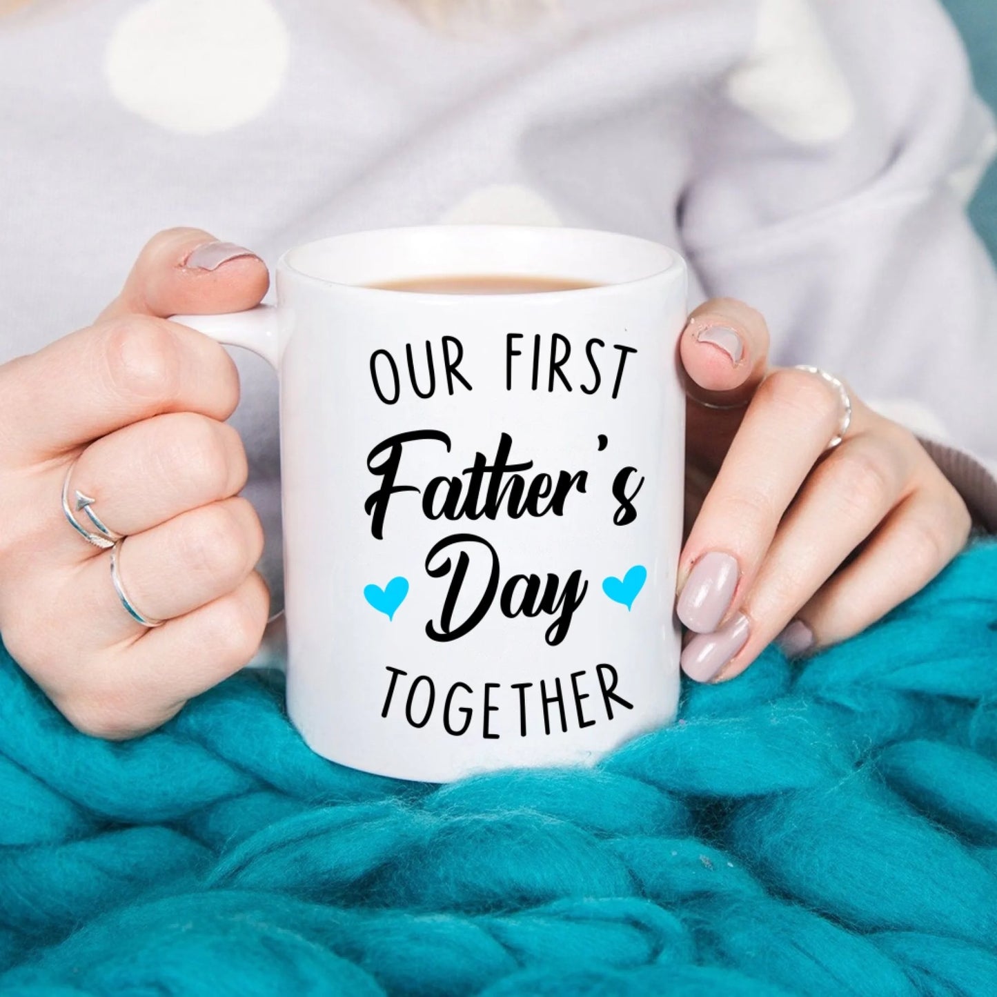 Our First Father's Day Together, Personalized Kid Photo and Kid Name, Best Gift For Dad - Custom Choo