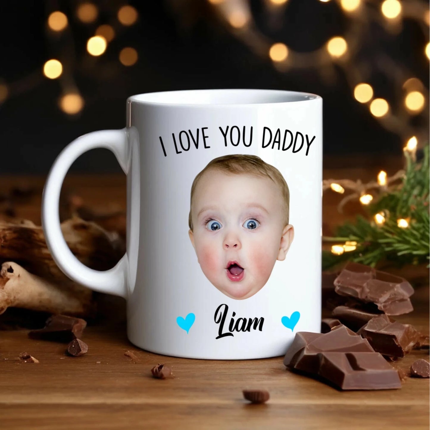 Our First Father's Day Together, Personalized Kid Photo and Kid Name, Best Gift For Dad - Custom Choo