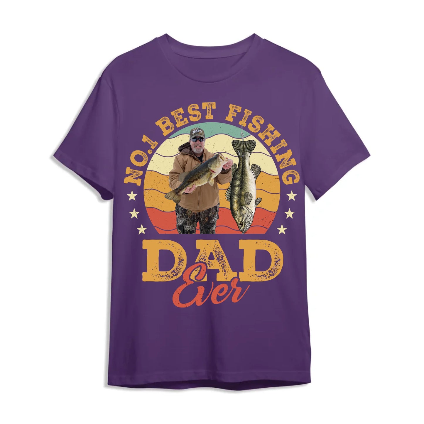 No.1 Best Fishing Dad Ever, Personalized Dad Photo and Choose Fish - Custom Choo