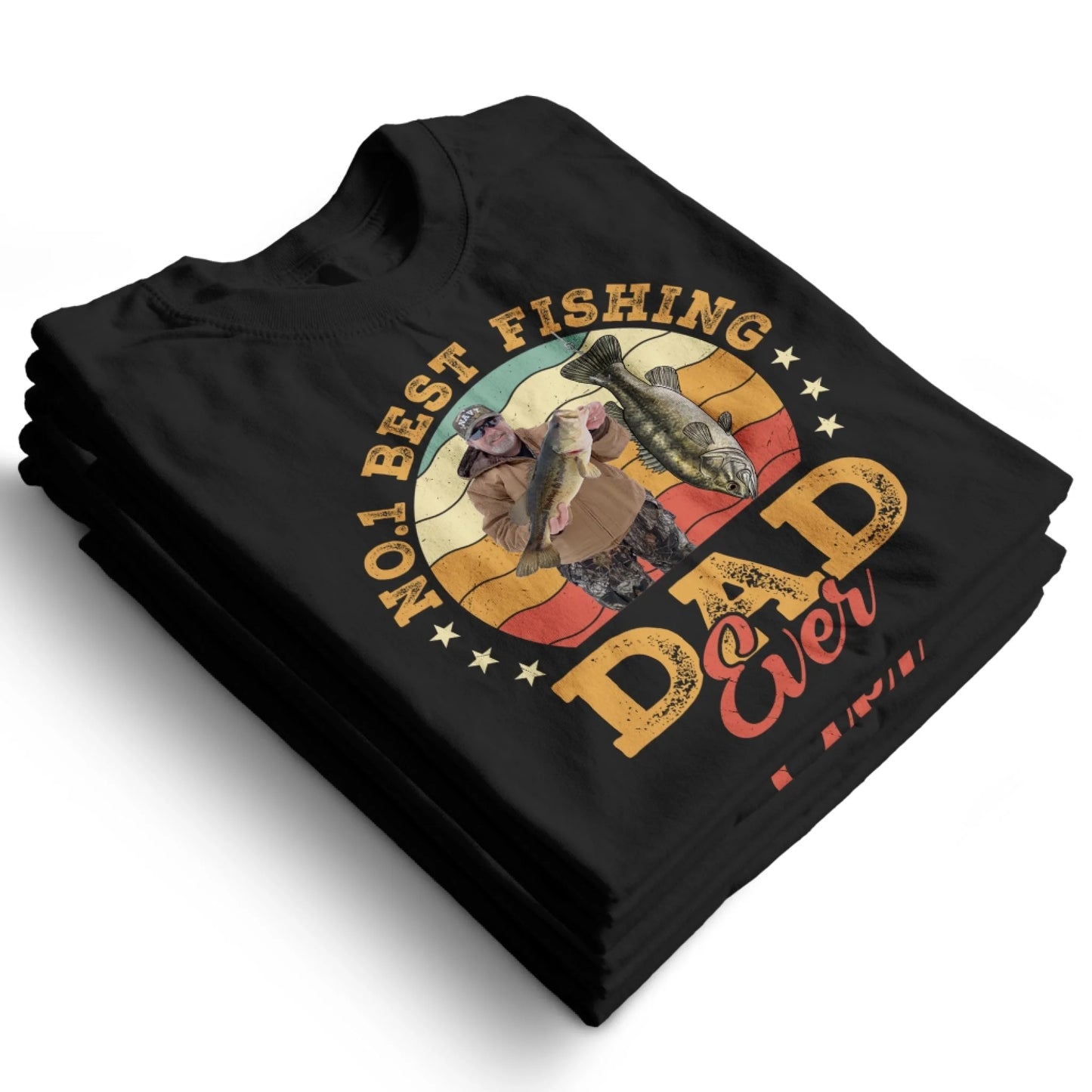 No.1 Best Fishing Dad Ever, Personalized Dad Photo and Choose Fish - Custom Choo