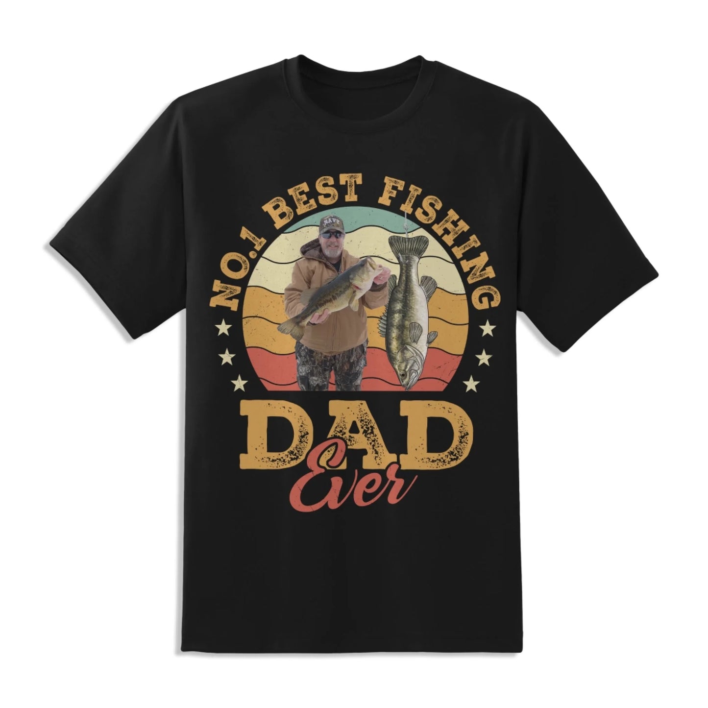 No.1 Best Fishing Dad Ever, Personalized Dad Photo and Choose Fish - Custom Choo