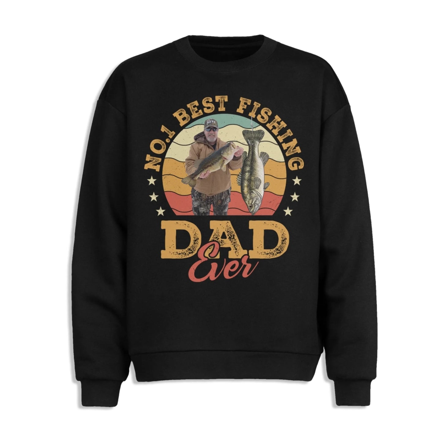 No.1 Best Fishing Dad Ever, Personalized Dad Photo and Choose Fish - Custom Choo