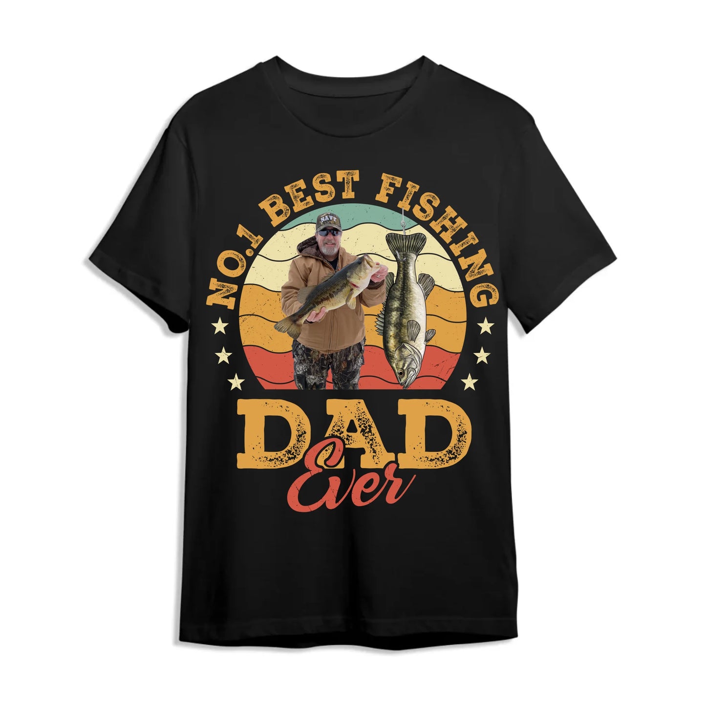 No.1 Best Fishing Dad Ever, Personalized Dad Photo and Choose Fish - Custom Choo