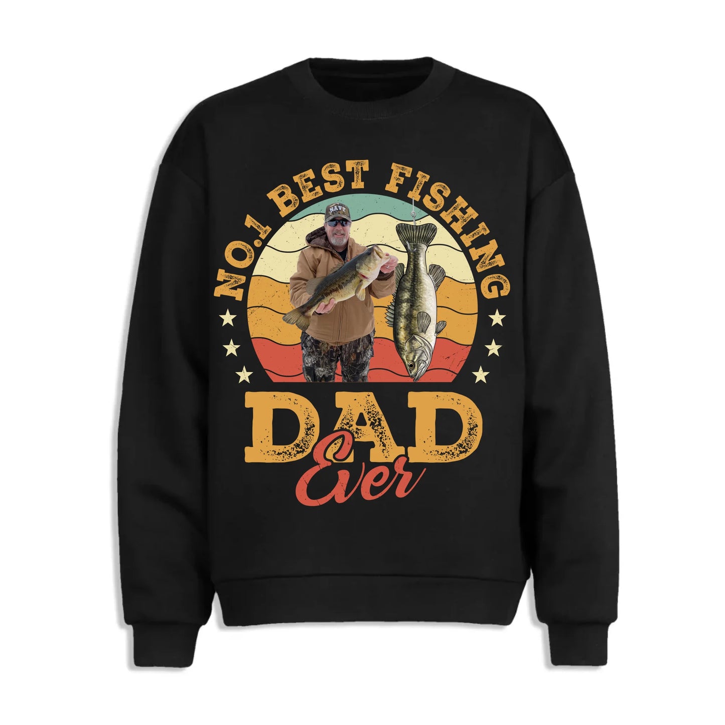 No.1 Best Fishing Dad Ever, Personalized Dad Photo and Choose Fish - Custom Choo