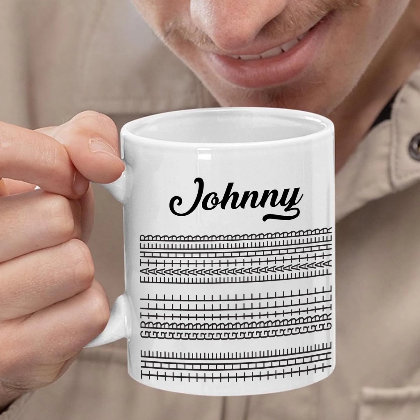 Hidden Funny Message, The Grill Father, Personalized Coffee Mug - Custom Choo