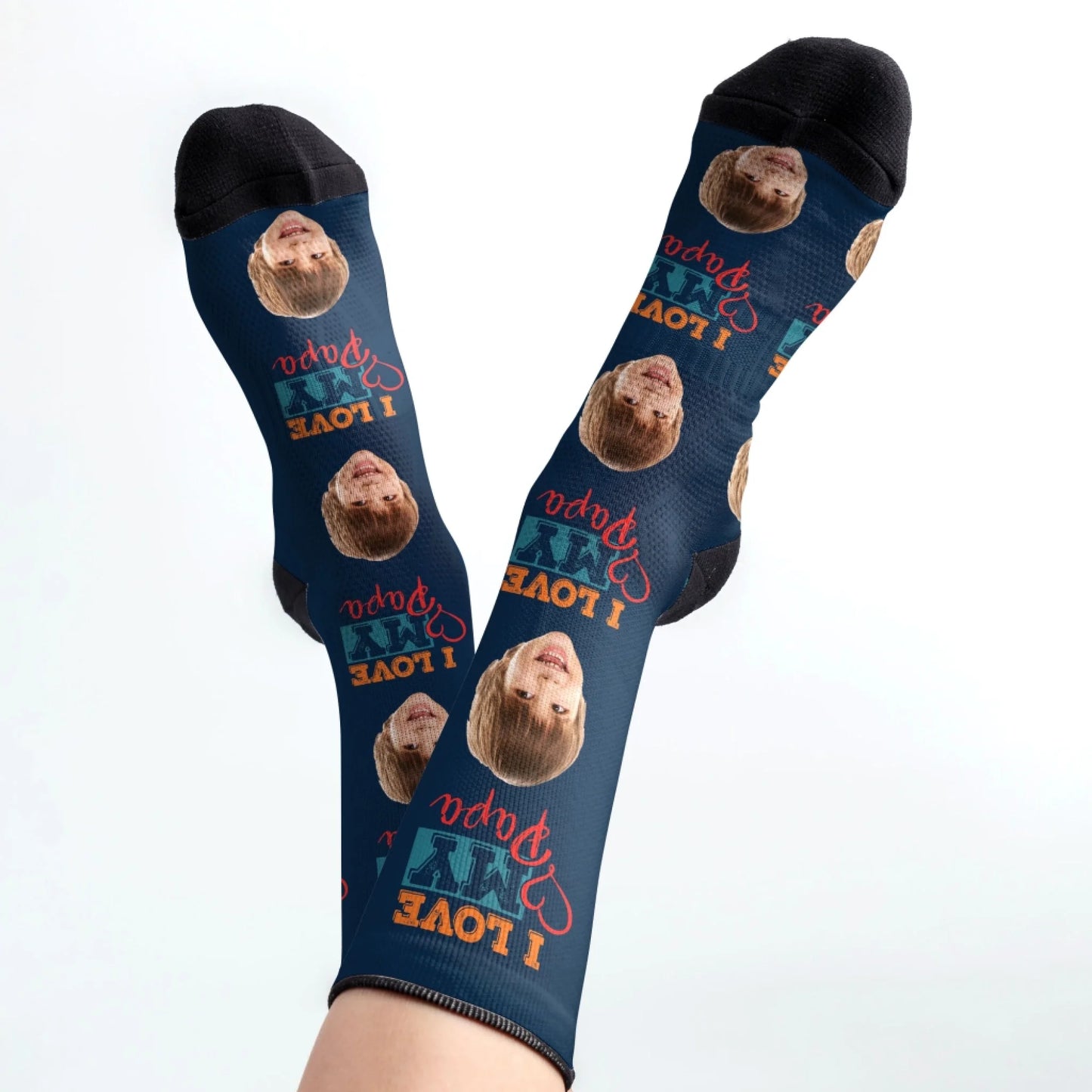 Personalized Face Socks, Funny Gift For Dad, Custom Choo