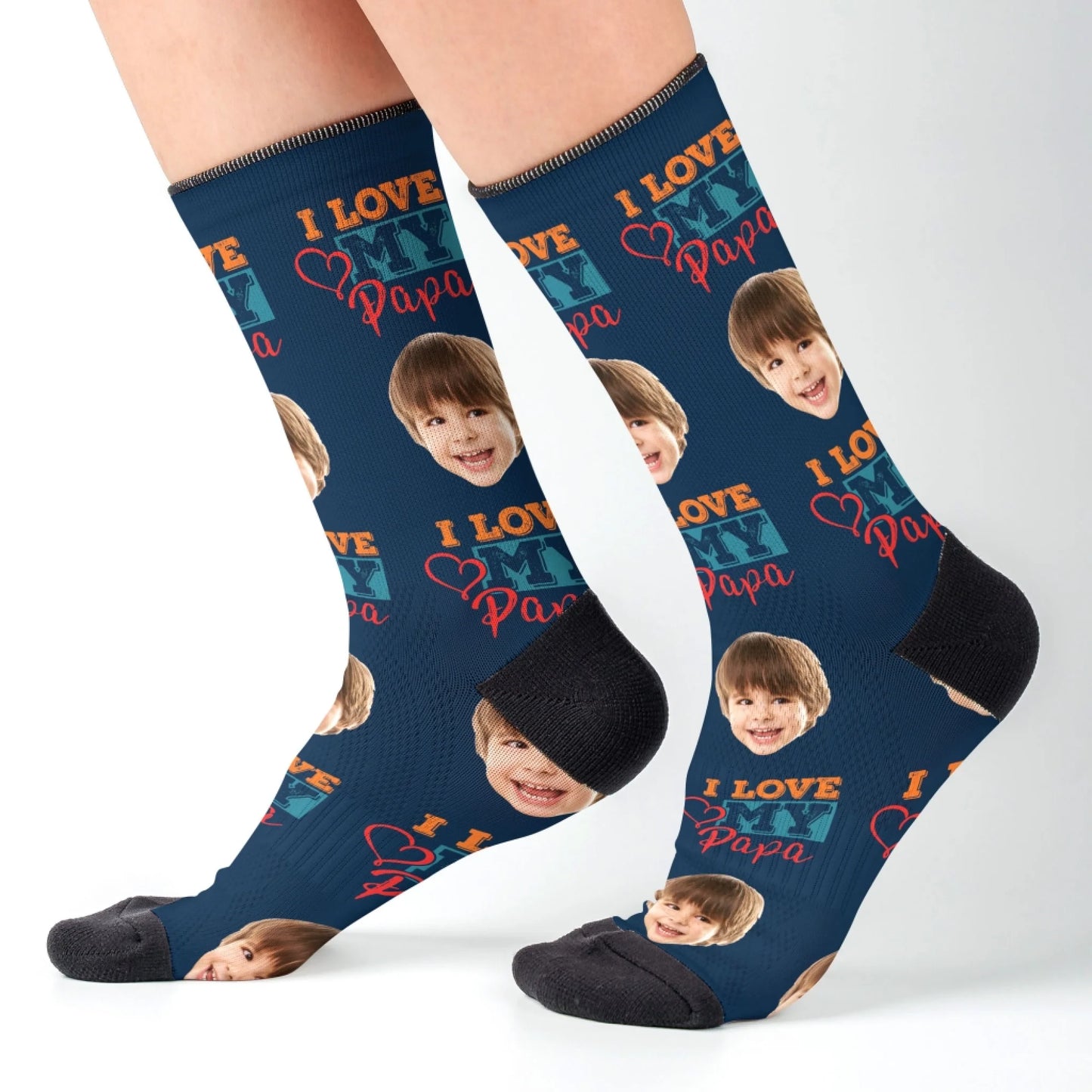 Personalized Face Socks, Funny Gift For Dad, Custom Choo