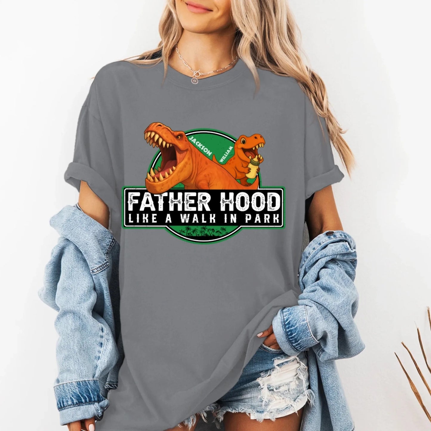Father Hood Like A Walk In Park, Personalized Shirt - Custom Choo