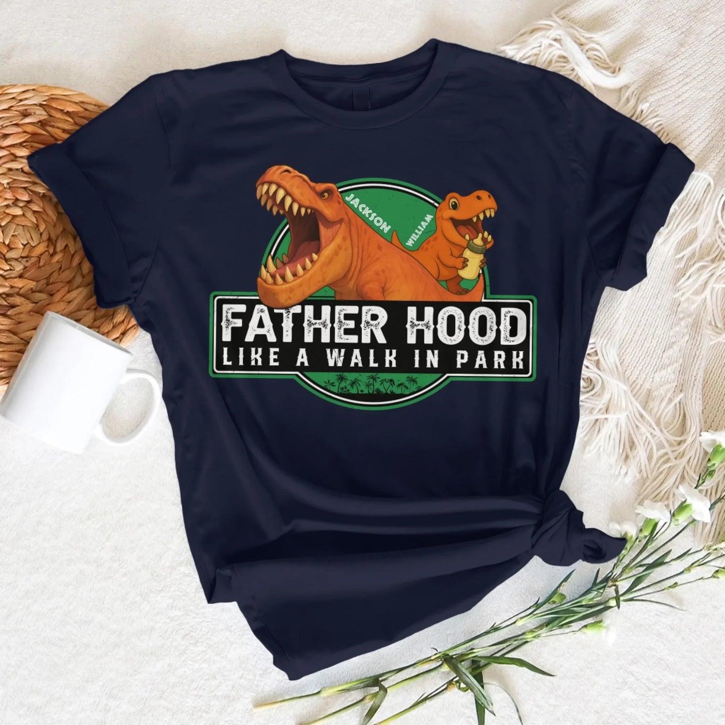 Father Hood Like A Walk In Park, Personalized Shirt - Custom Choo