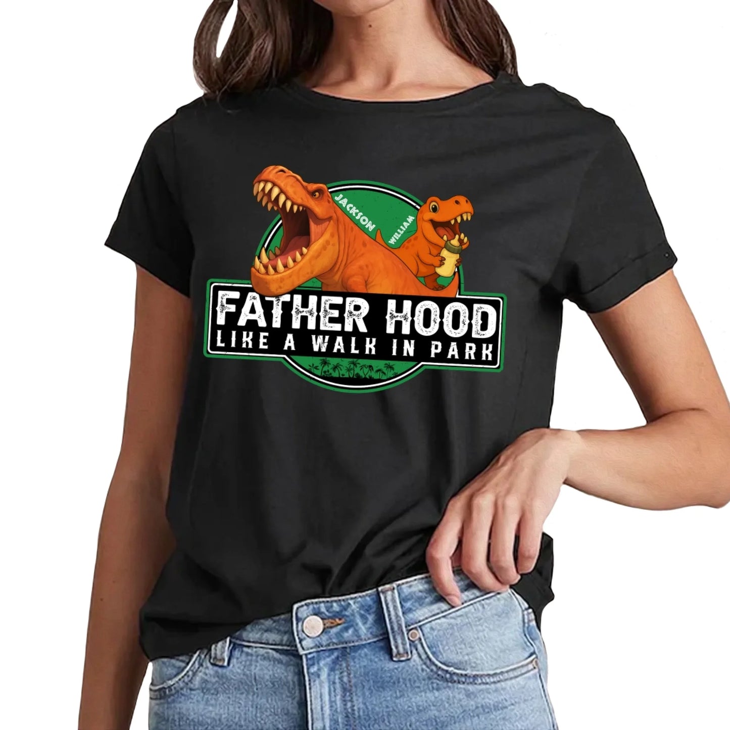 Father Hood Like A Walk In Park, Personalized Shirt - Custom Choo