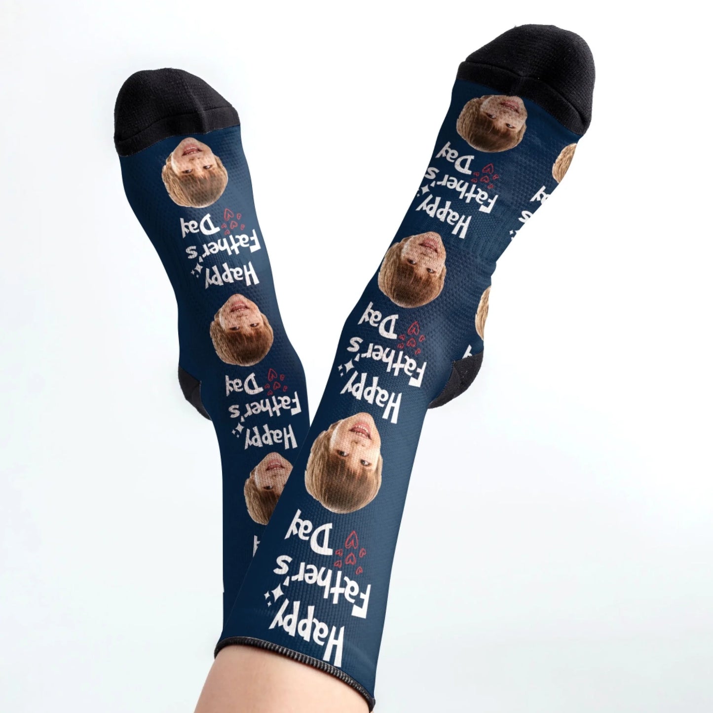 Personalized Face Socks, Funny Gift For Dad, Custom Choo