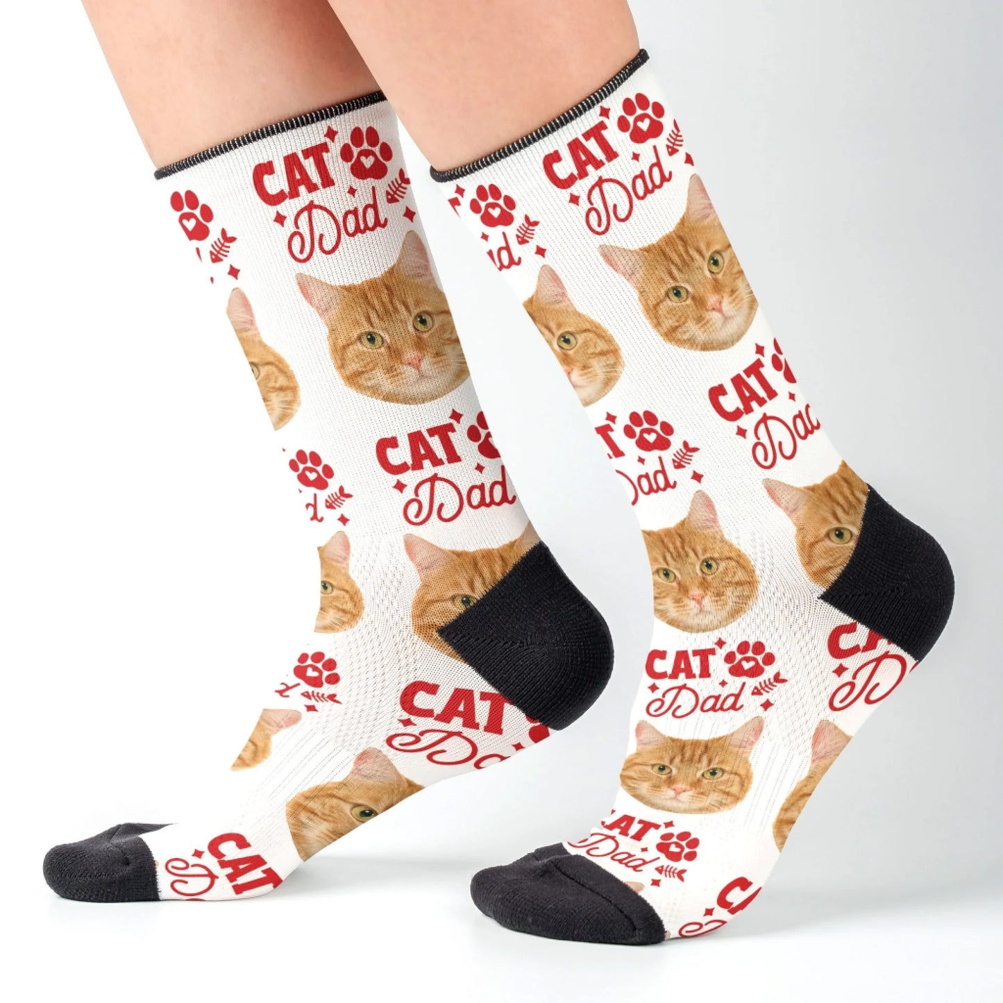 Personalized Face Socks, Funny Gift For Dad, Custom Choo