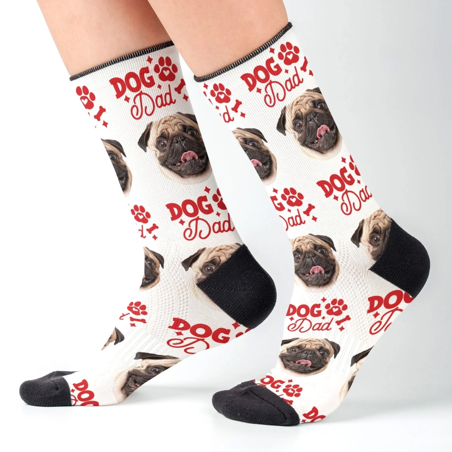 Personalized Face Socks, Funny Gift For Dad, Custom Choo