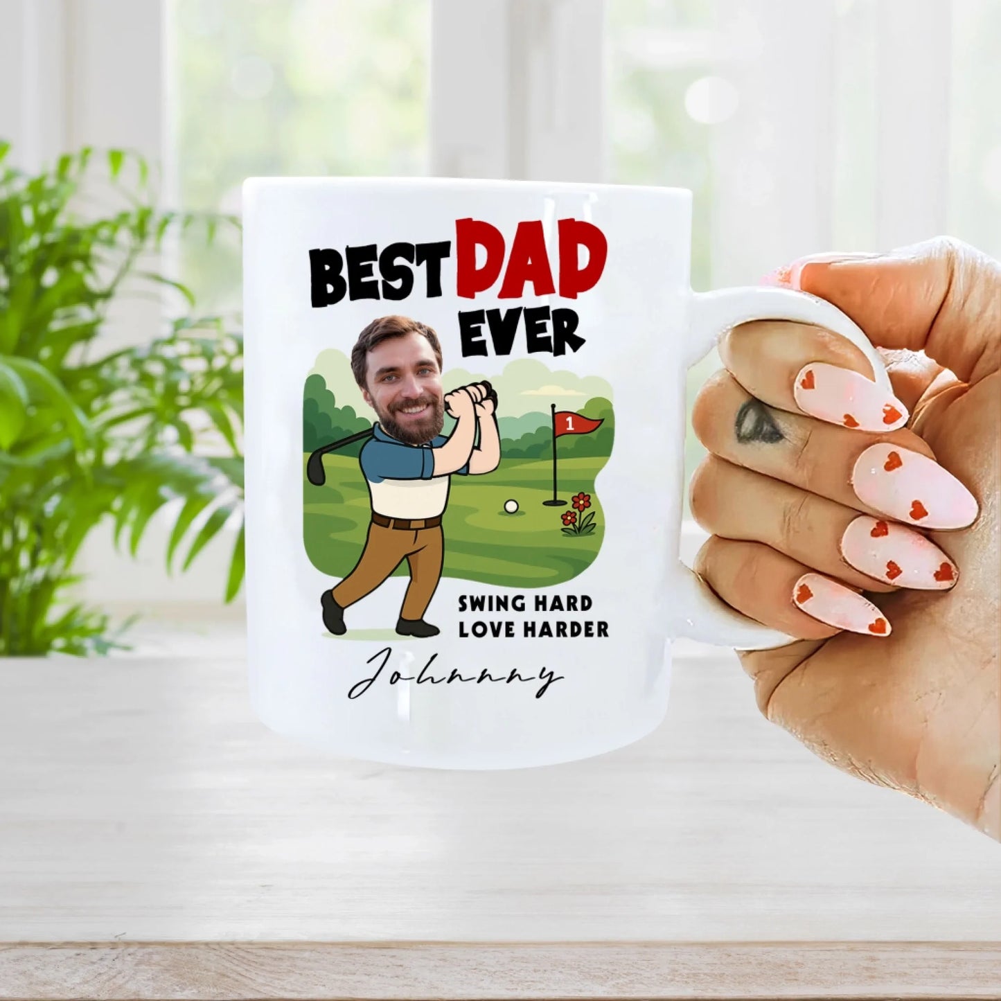 Best Dad Ever, Personalized Face, Gift Mug Funny For Dad. - Custom Choo