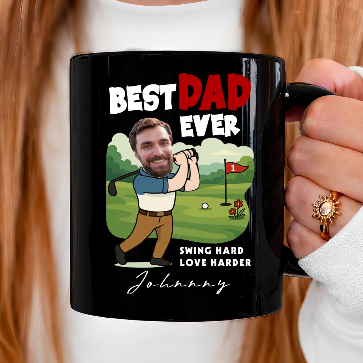 Best Dad Ever, Personalized Face, Gift Mug Funny For Dad. - Custom Choo