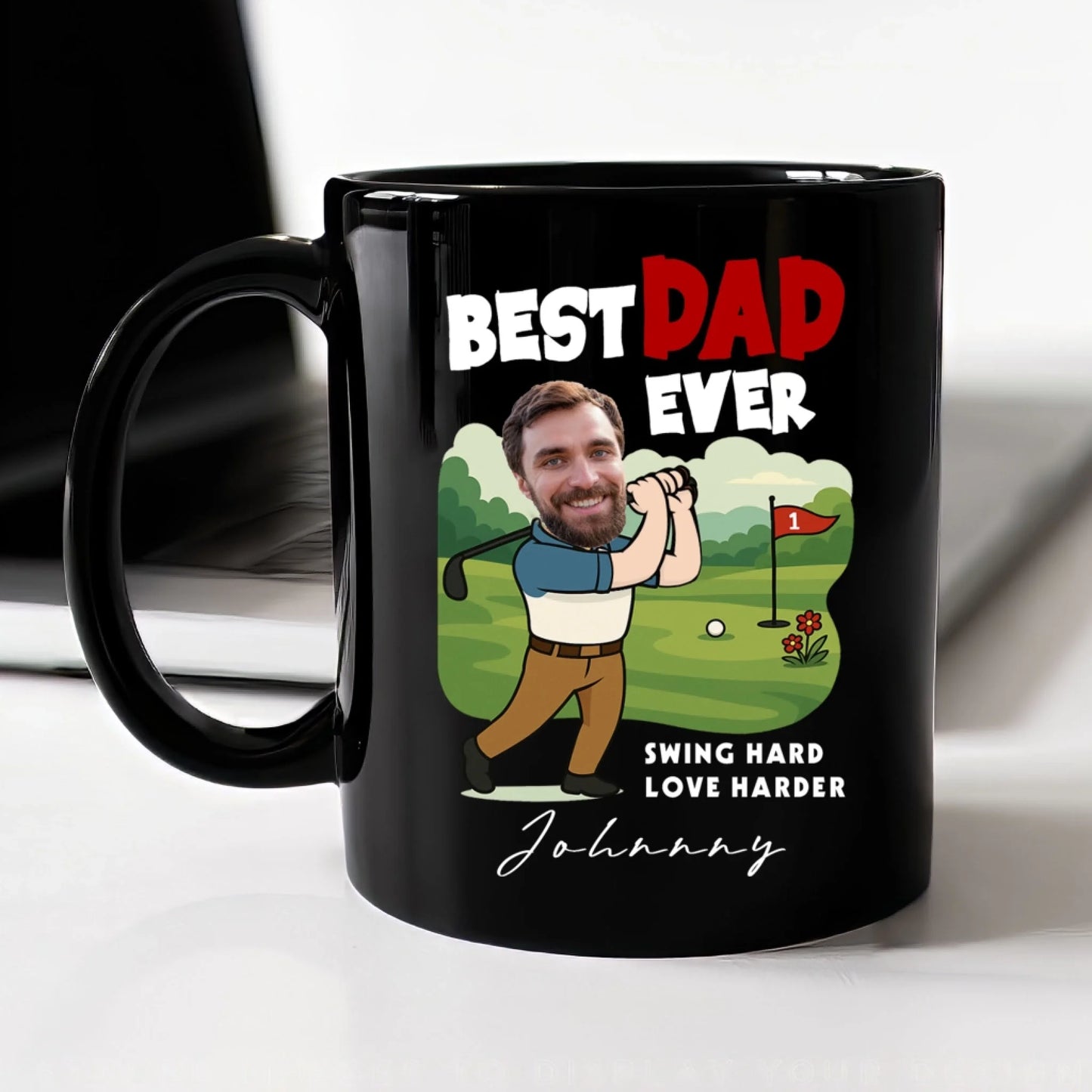 Best Dad Ever, Personalized Face, Gift Mug Funny For Dad. - Custom Choo
