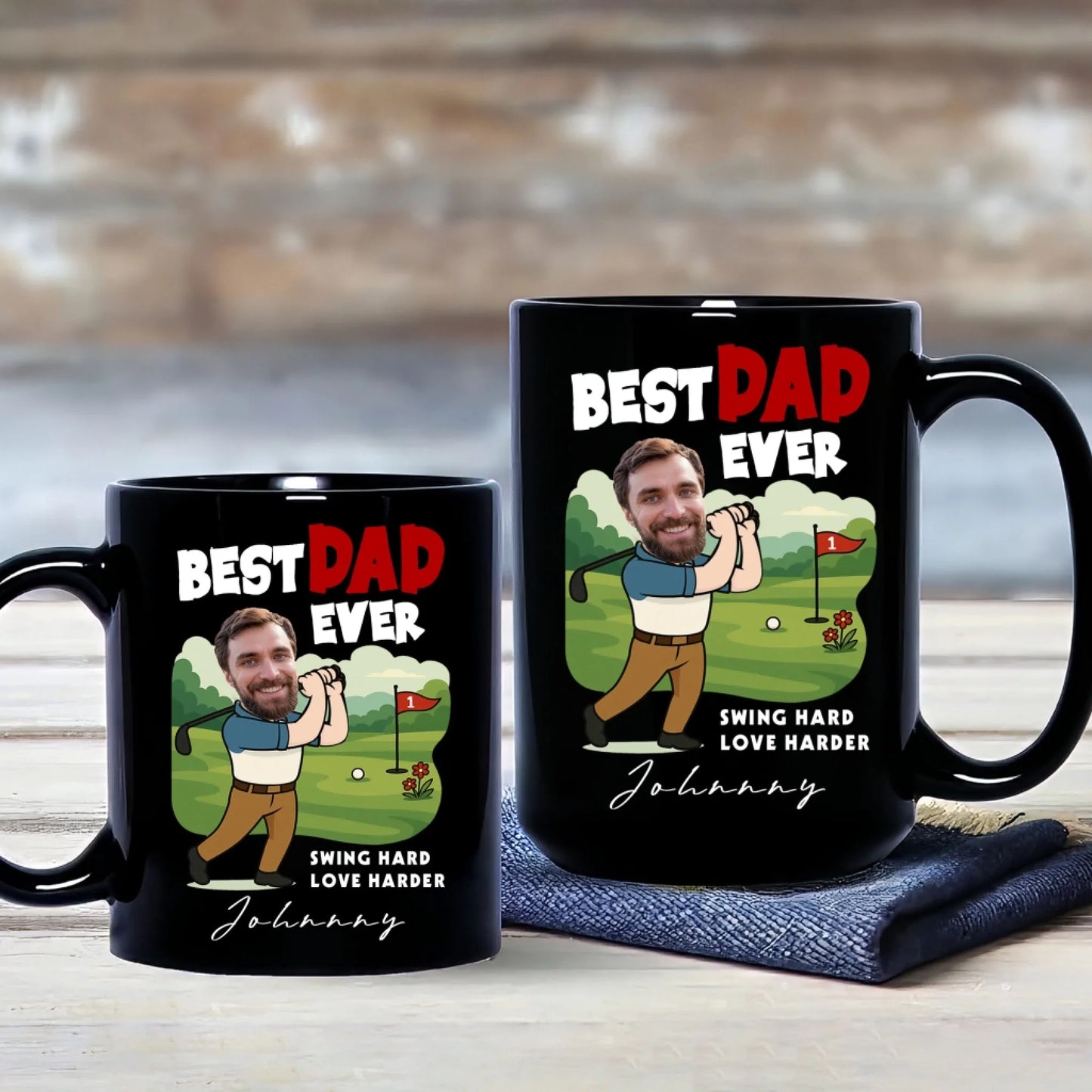 Best Dad Ever, Personalized Face, Gift Mug Funny For Dad. - Custom Choo