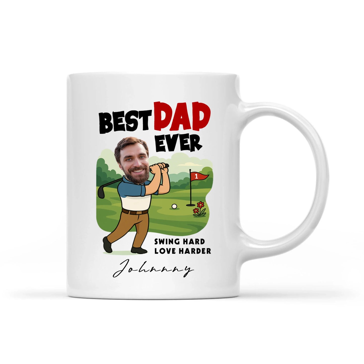 Best Dad Ever, Personalized Face, Gift Mug Funny For Dad. - Custom Choo