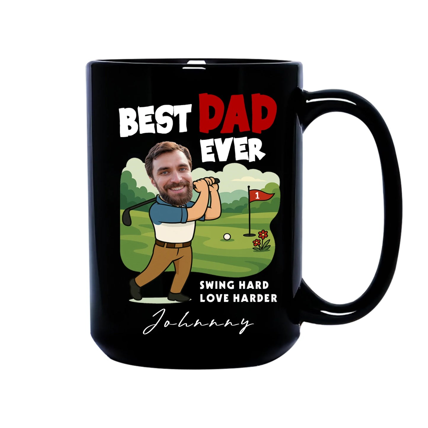 Best Dad Ever, Personalized Face, Gift Mug Funny For Dad. - Custom Choo