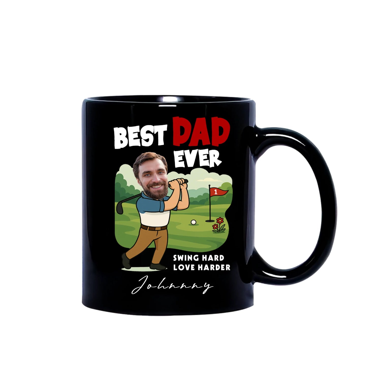Best Dad Ever, Personalized Face, Gift Mug Funny For Dad. - Custom Choo