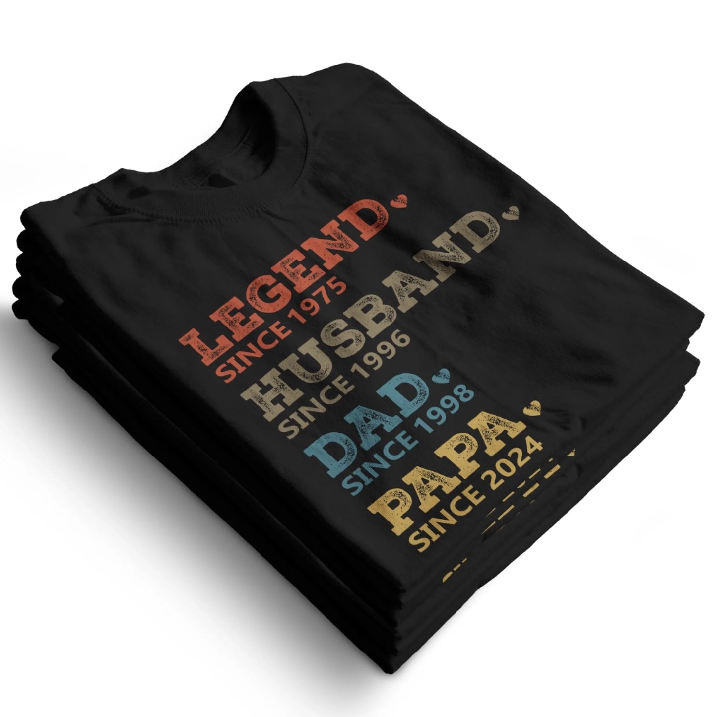 Custom Dad with Years Shirt, Papa With Year, Gift For Husband, Father's Day Gift - Custom Choo