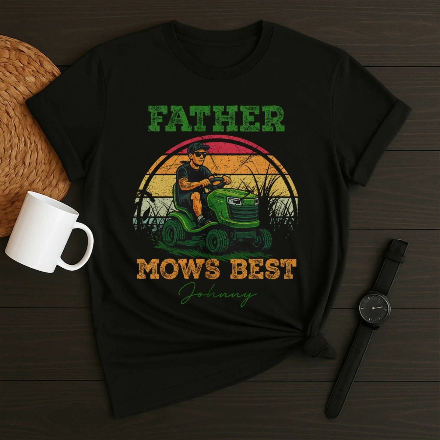 Father Mows Best - Gift For Dad, Father's Day - Custom Choo