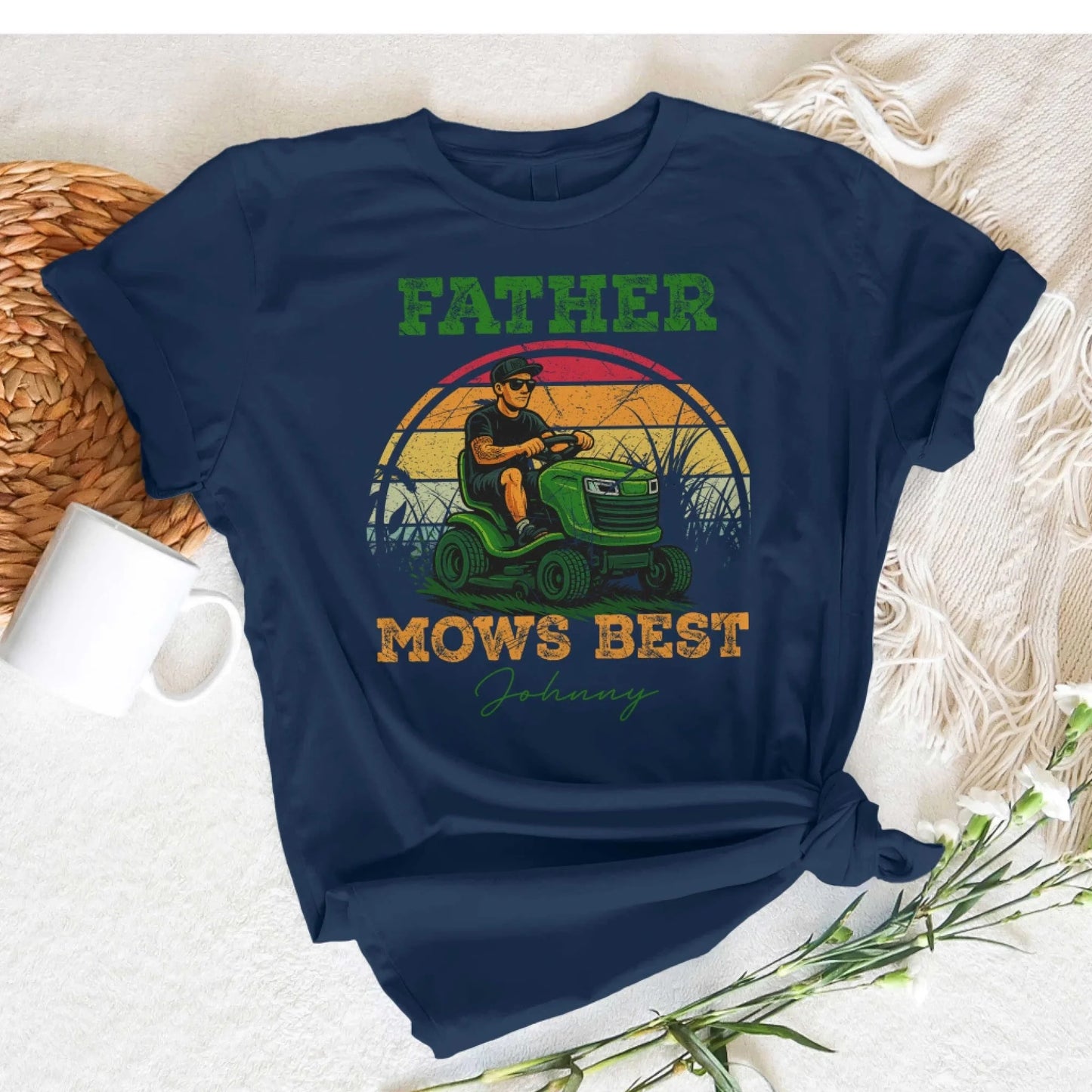Father Mows Best - Gift For Dad, Father's Day - Custom Choo
