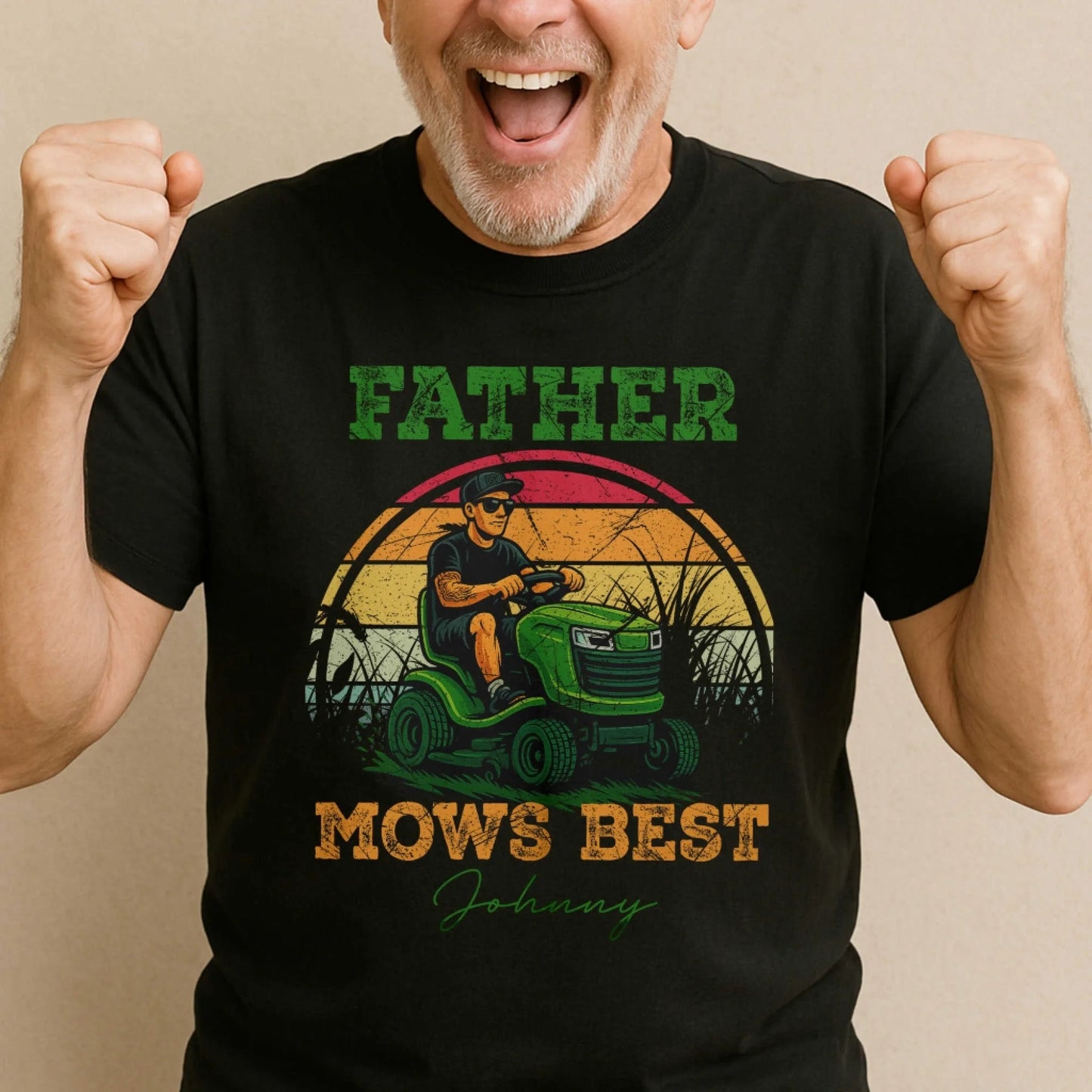 Father Mows Best - Gift For Dad, Father's Day - Custom Choo