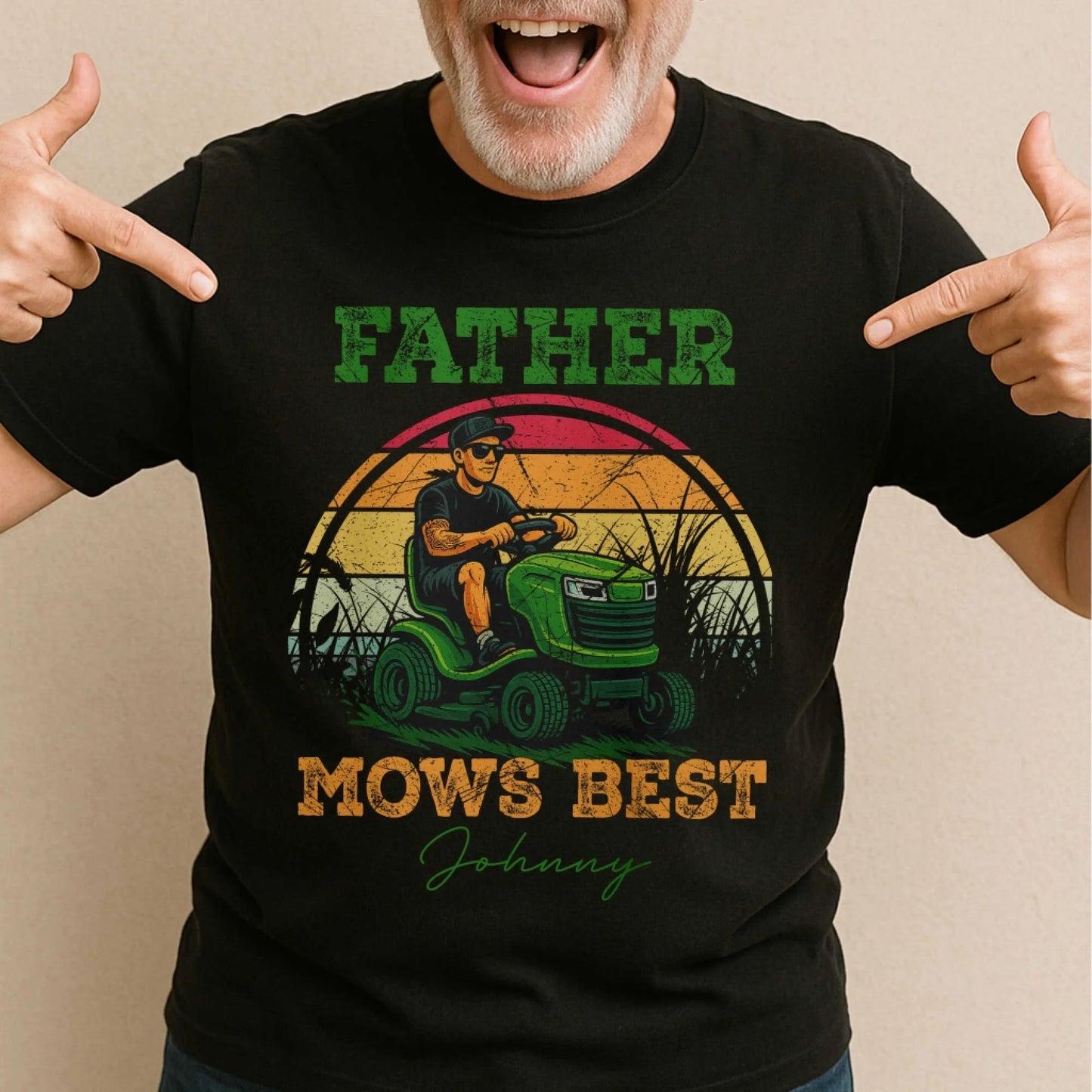 Father Mows Best - Gift For Dad, Father's Day - Custom Choo