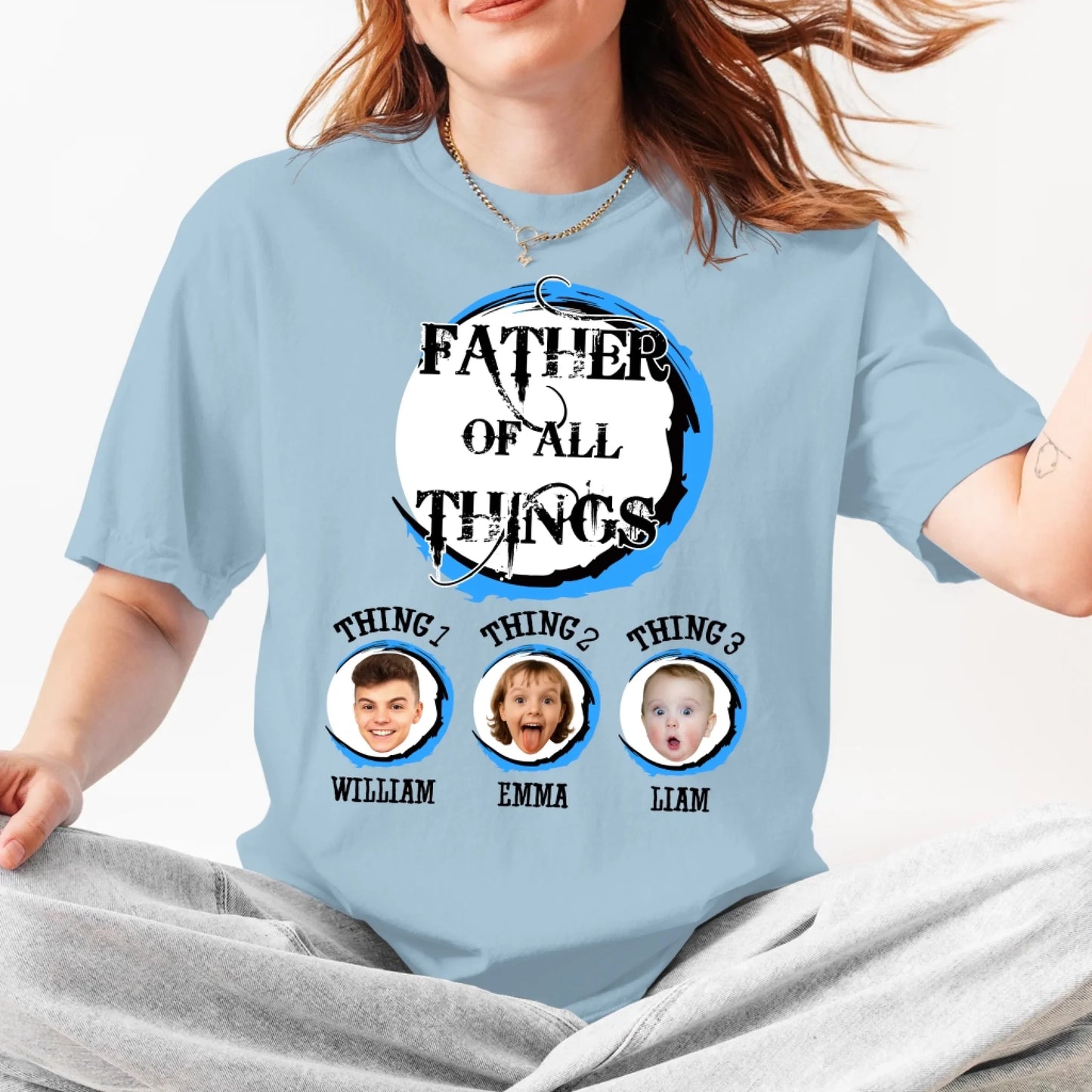 Personalized Father Of All The Things, Custom Kid's Photo And Name - Custom Choo