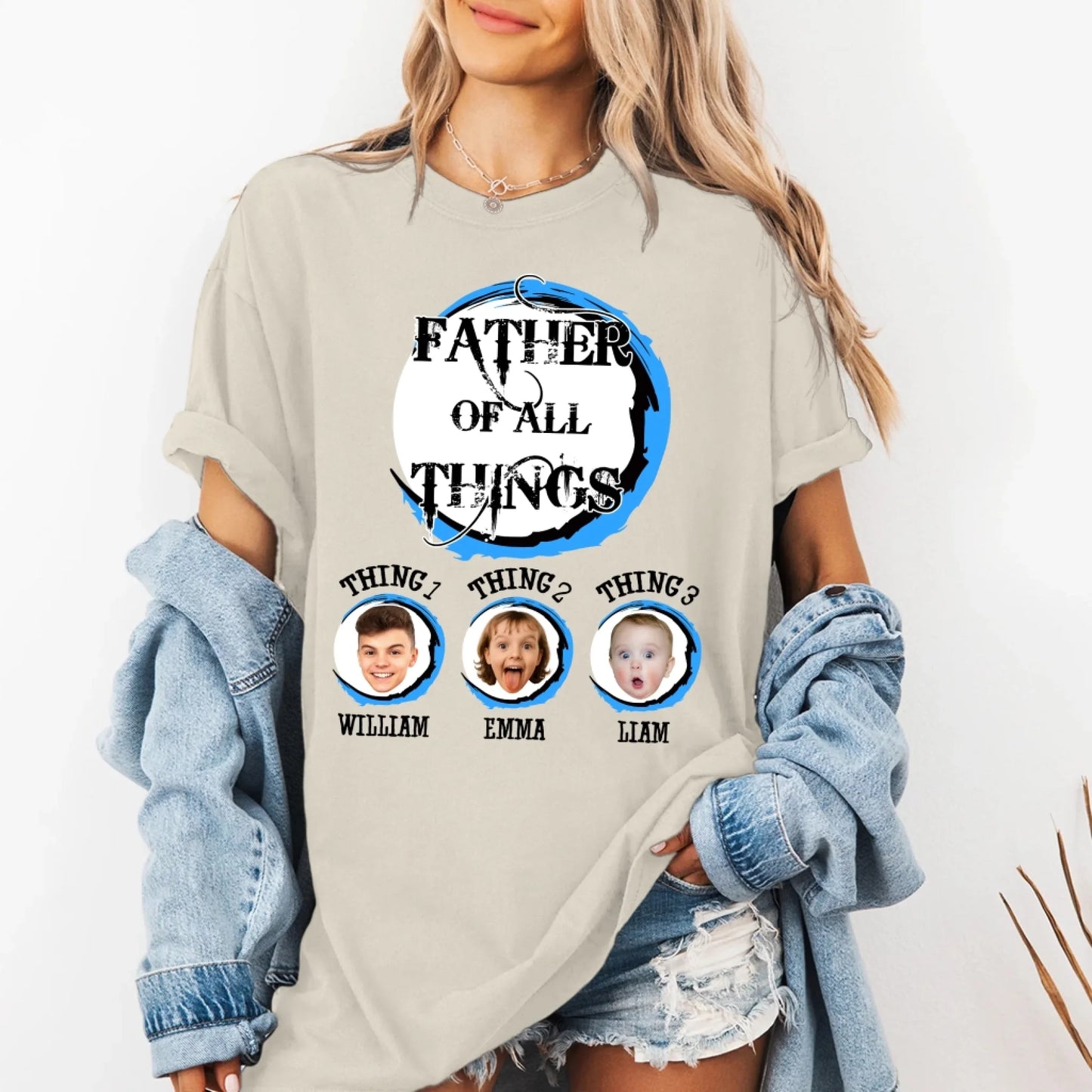 Personalized Father Of All The Things, Custom Kid's Photo And Name - Custom Choo