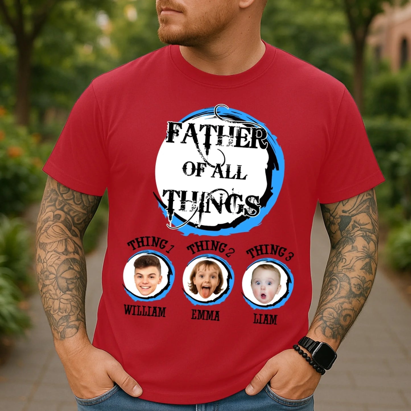 Personalized Father Of All The Things, Custom Kid's Photo And Name - Custom Choo
