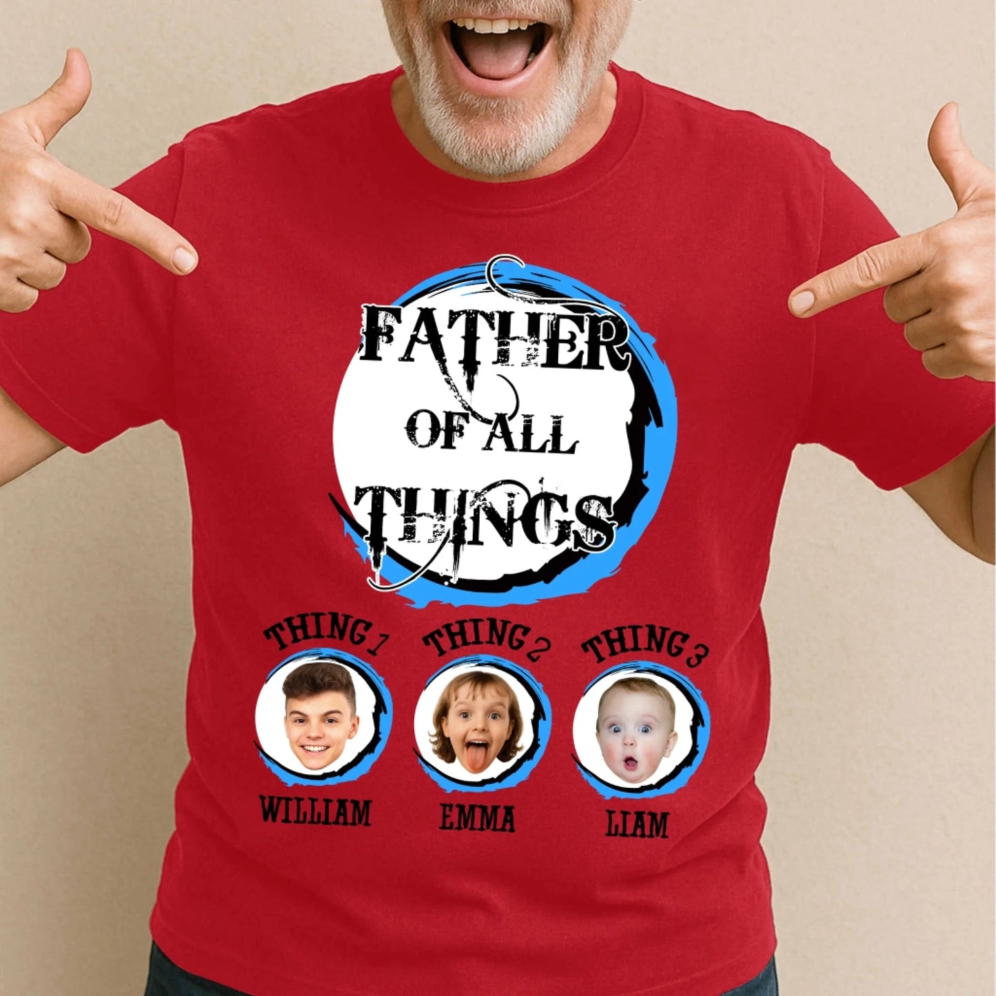Personalized Father Of All The Things, Custom Kid's Photo And Name - Custom Choo