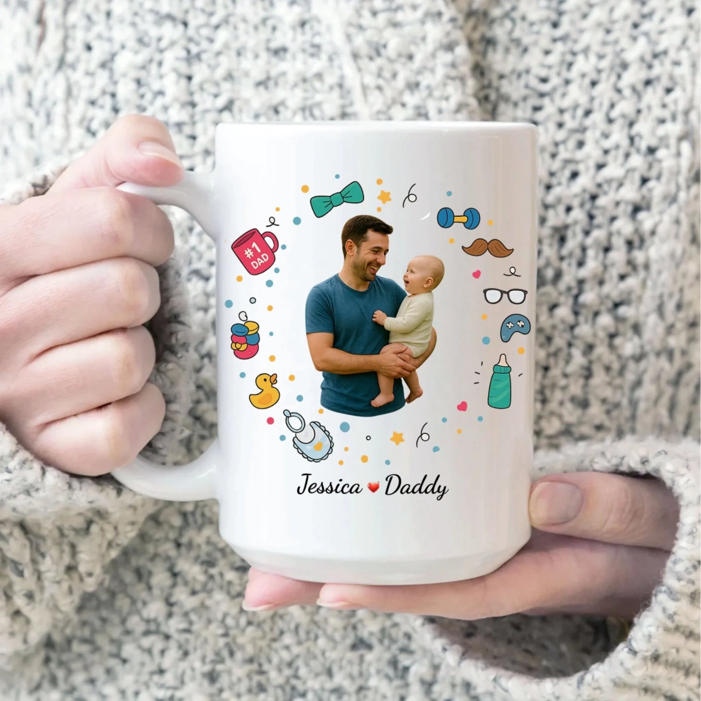 Our First Father's Day Together, Mug Gift For Dad - Custom Choo
