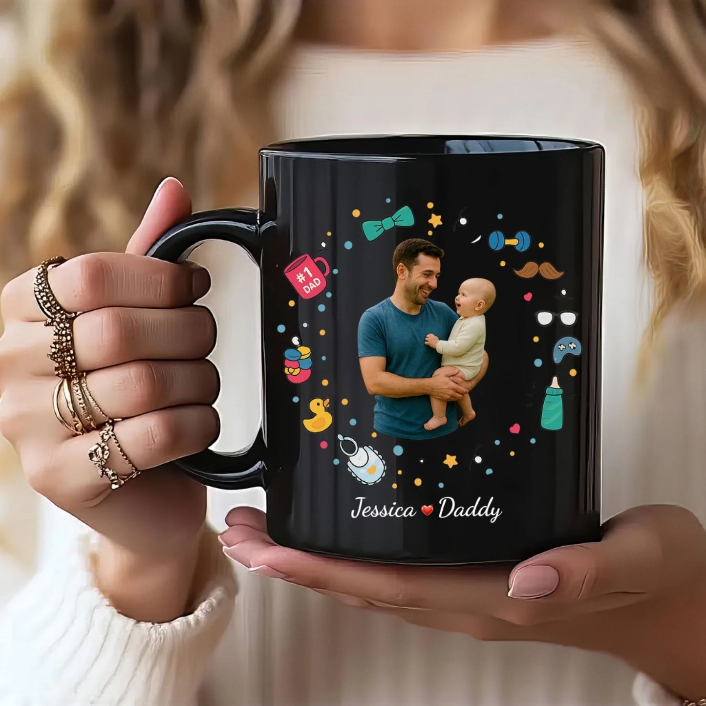 Our First Father's Day Together, Mug Gift For Dad - Custom Choo