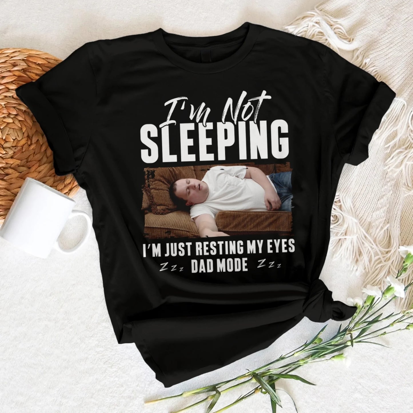I'm Not Sleeping I'm Just Resting My Eyes Dad Mode, Personalized Shirt - Custom Choo