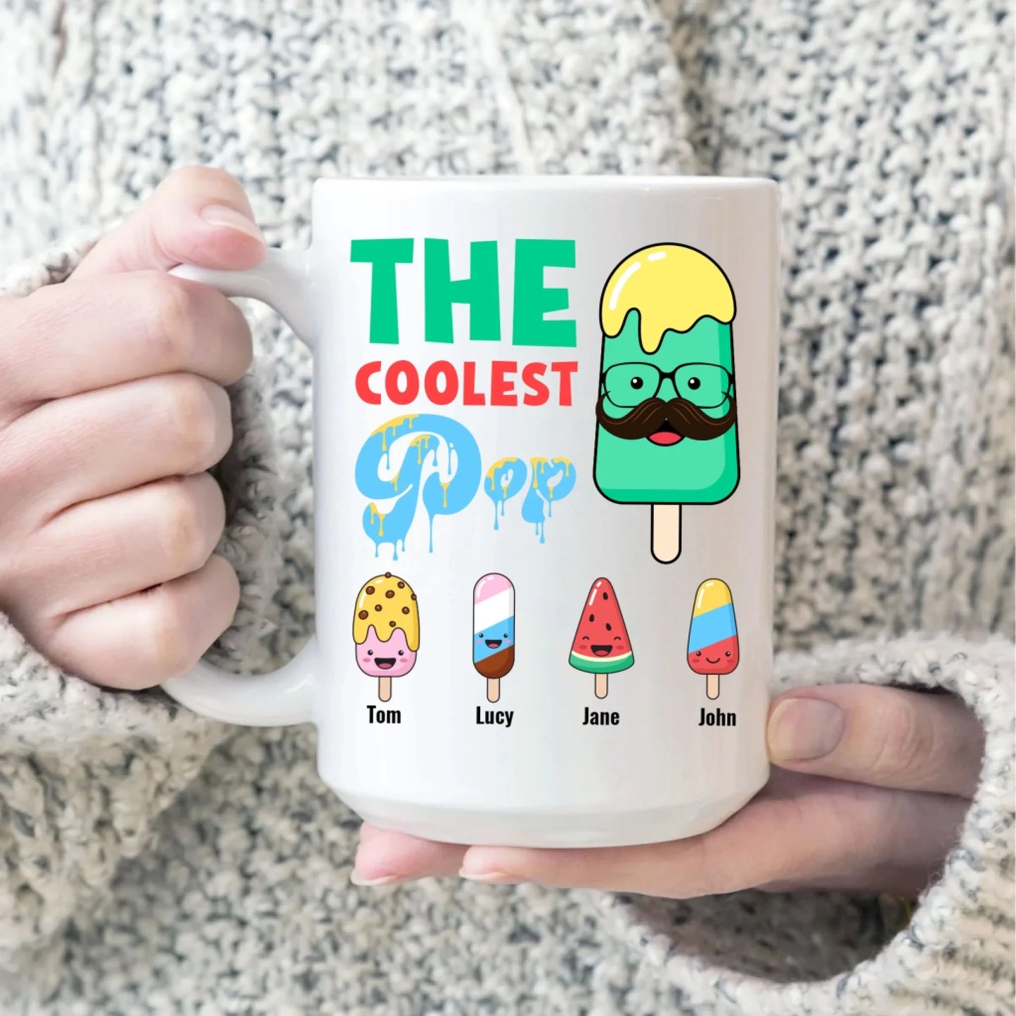 The Coolest Pop, Funny Mug, Gift for Dad - Custom Choo