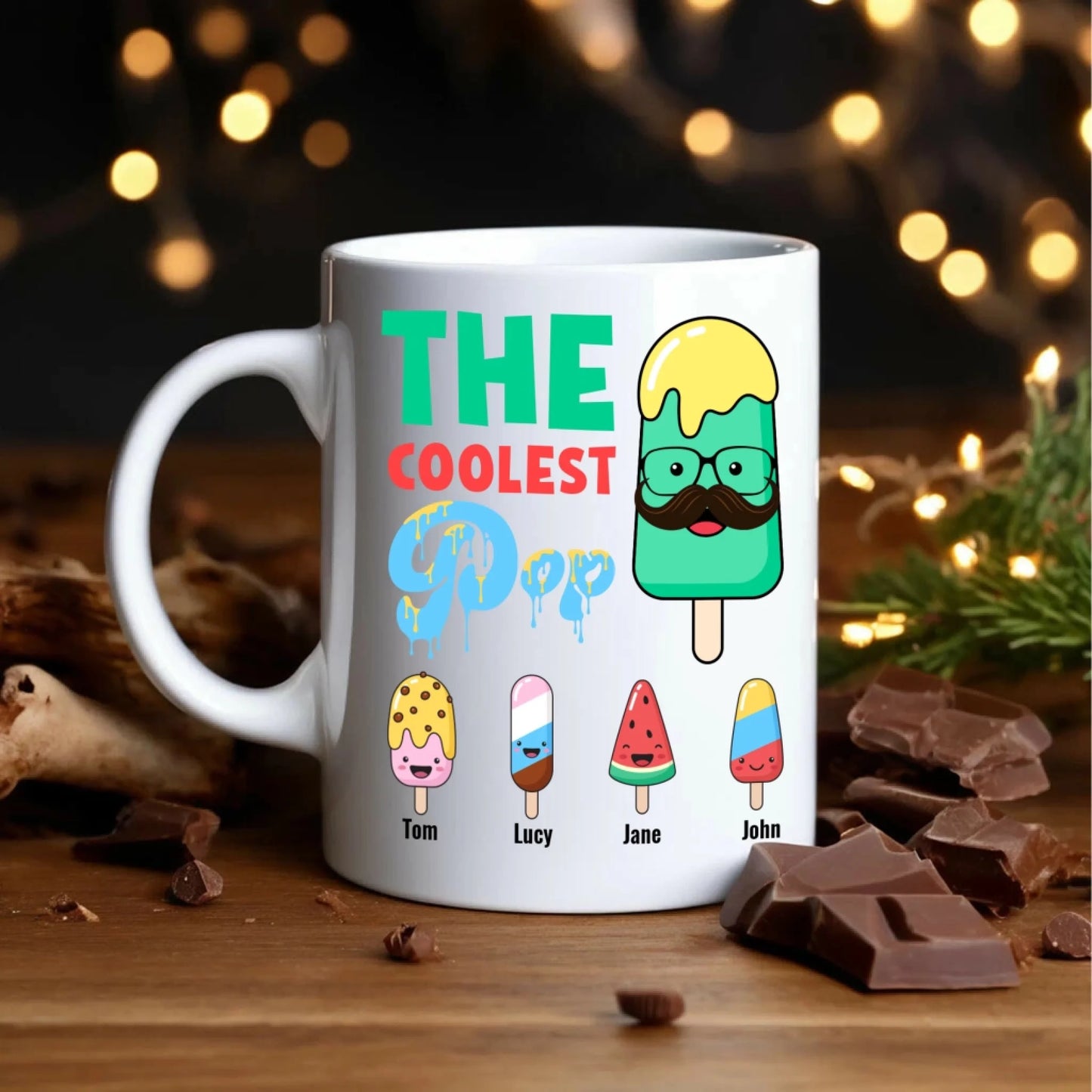 The Coolest Pop, Funny Mug, Gift for Dad - Custom Choo