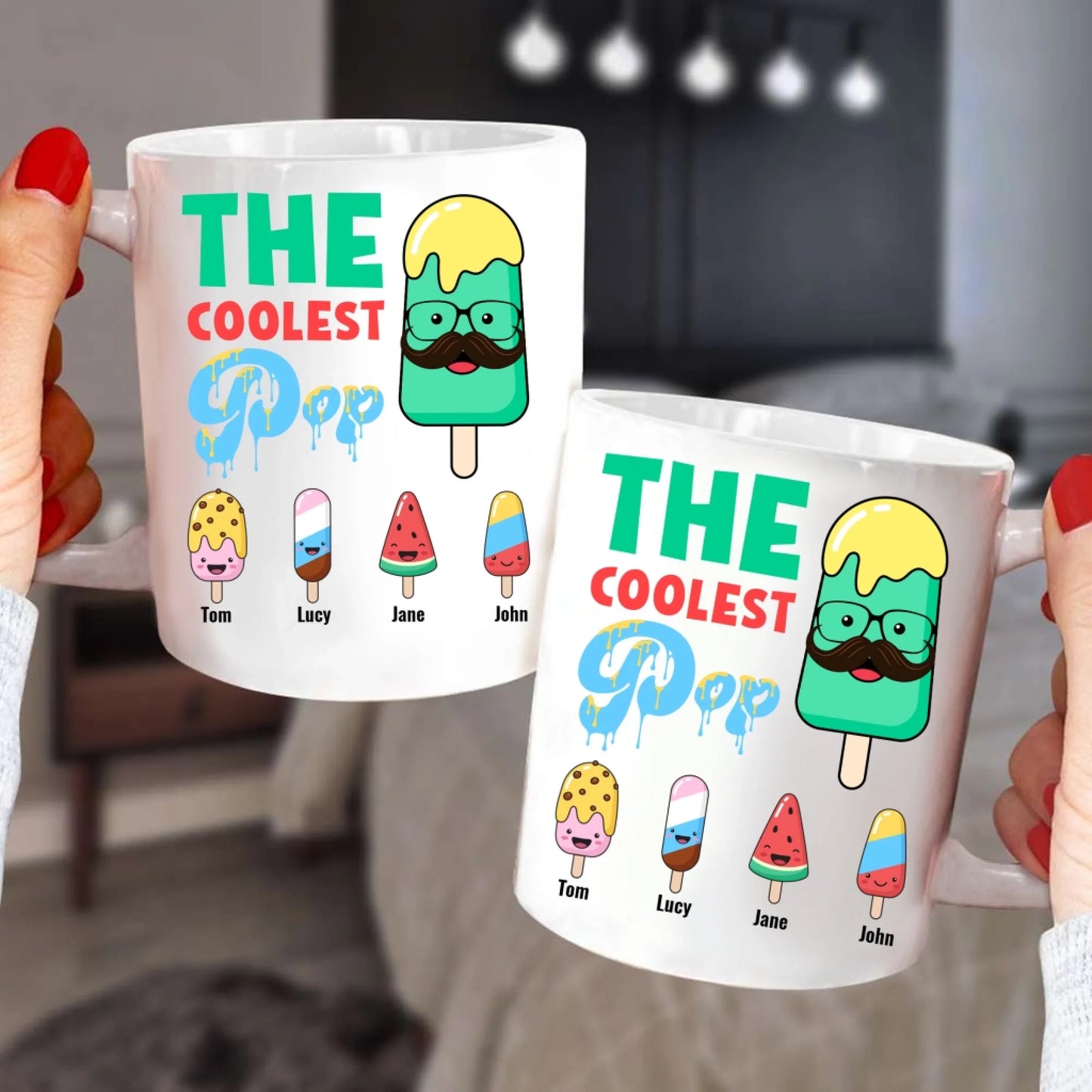 The Coolest Pop, Funny Mug, Gift for Dad - Custom Choo