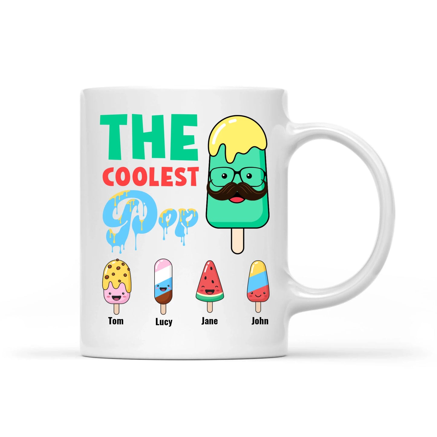The Coolest Pop, Funny Mug, Gift for Dad - Custom Choo